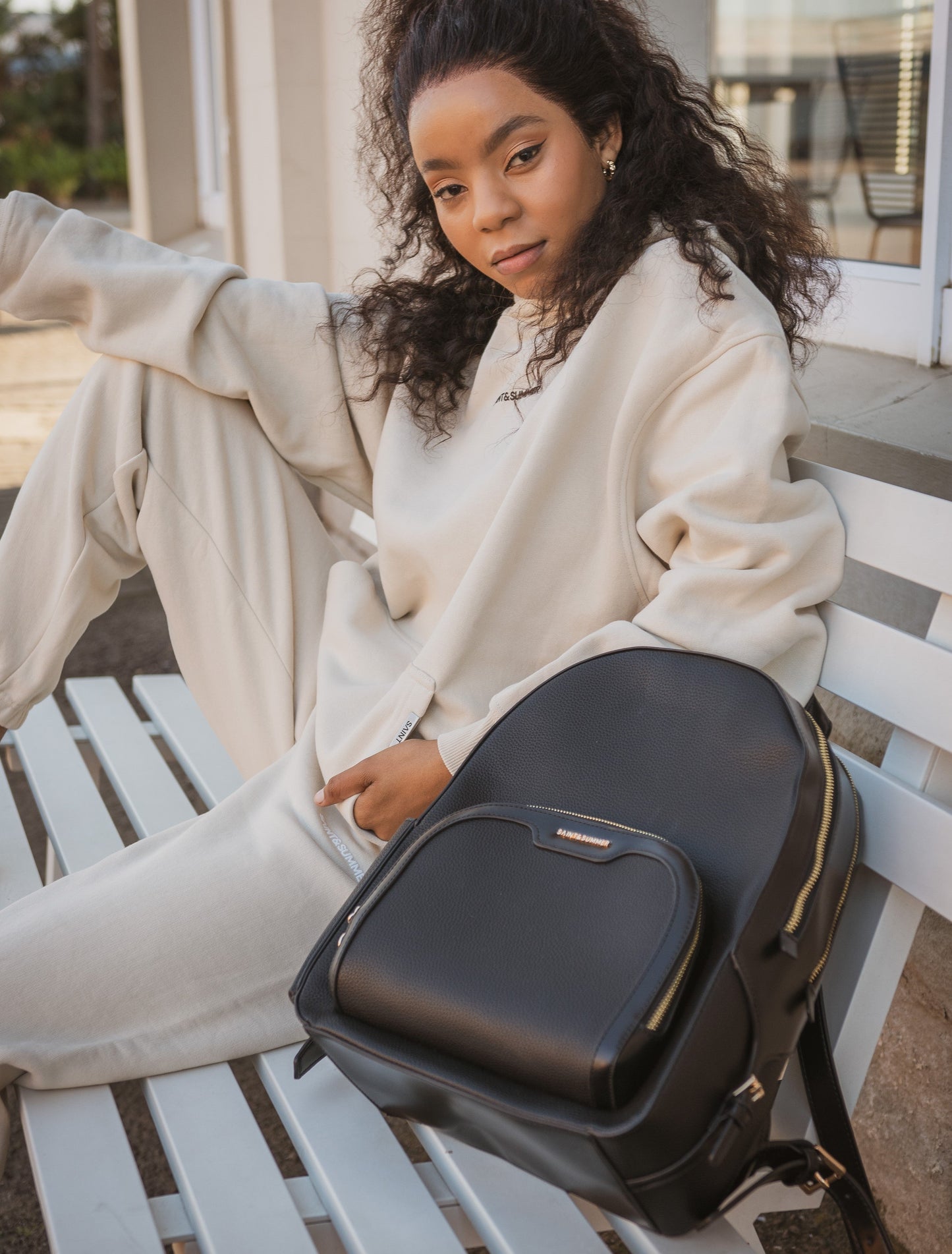 Ladies Aldina Backpack - BLACK - Bags