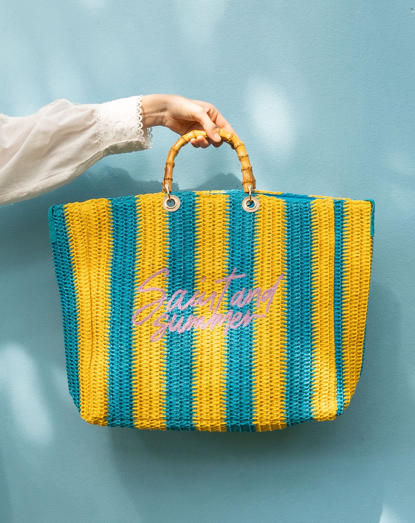 Ladies Jua 2 Tone Basket Bag