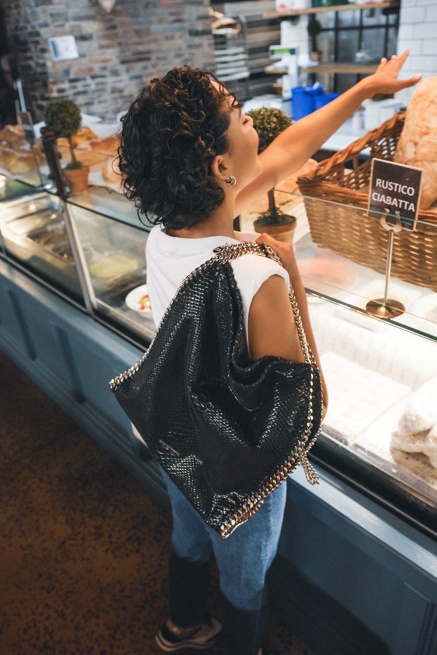 Ladies Liliana Slouch Tote Bag - Black - Bags