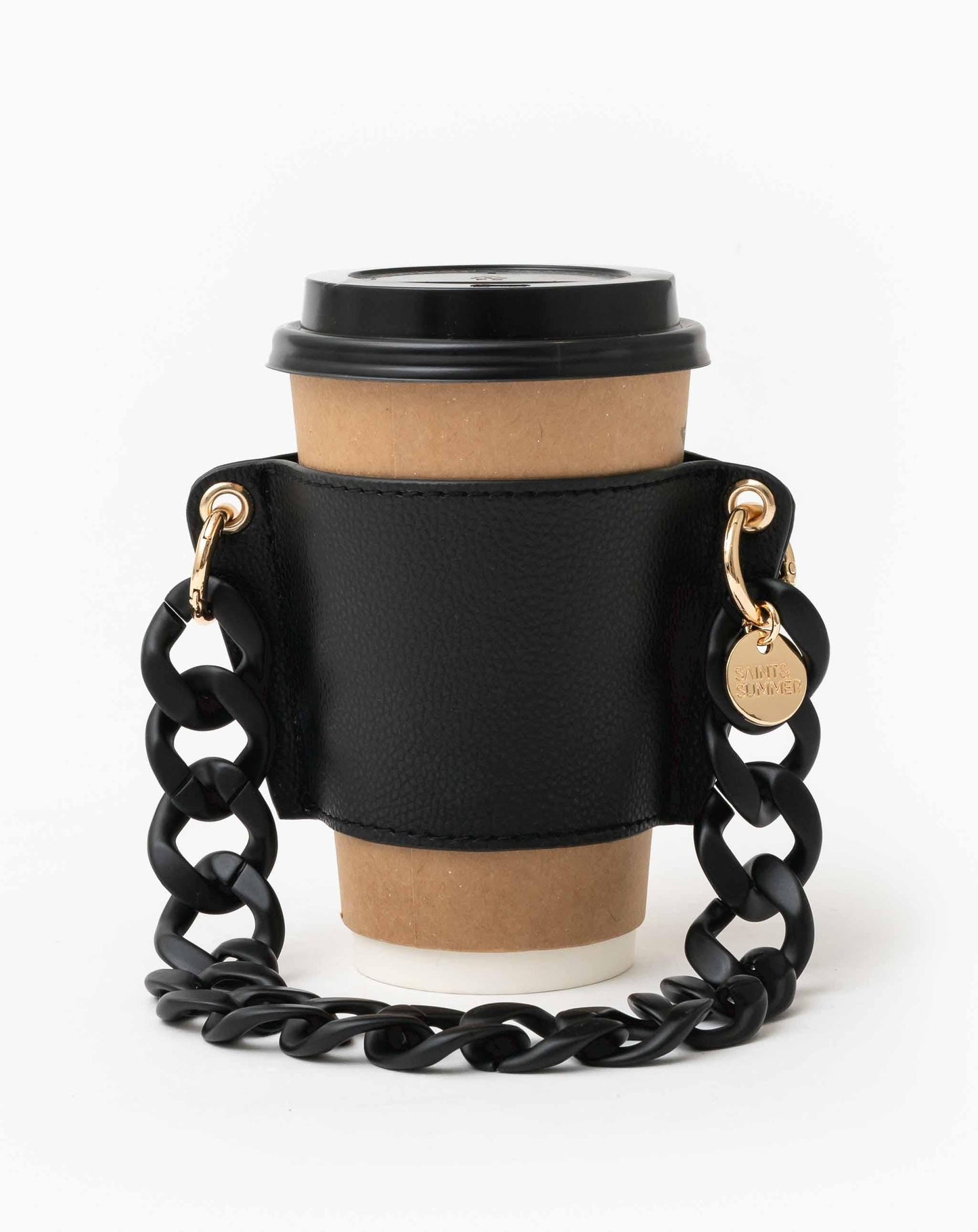 Ladies Chain Coffee Carrier - Black - Novelty