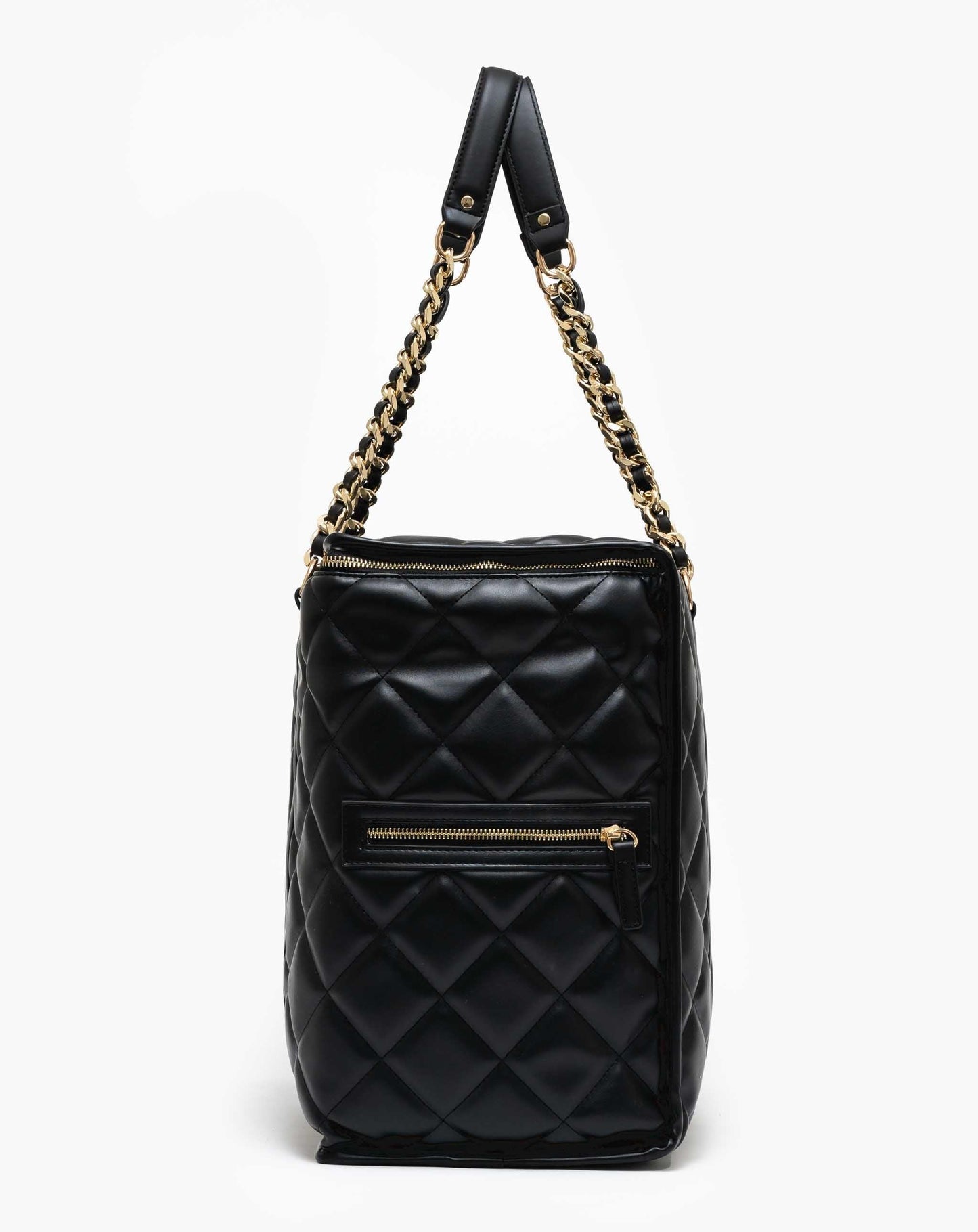 Ladies Quilted PU Family Cooler Bag - Black - Bags