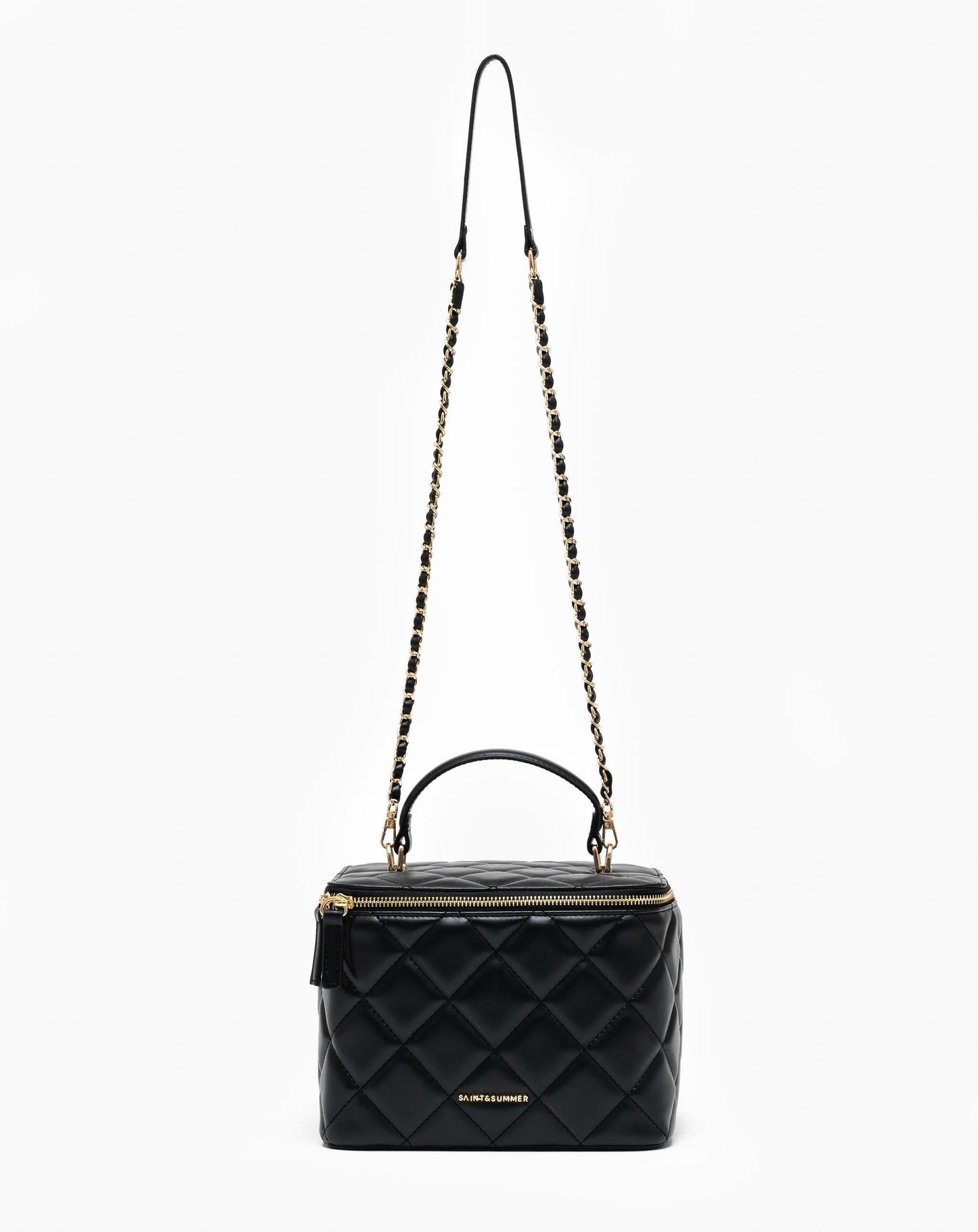 Ladies Quilted Lunch Cooler Bag - Black / One Size - Bags