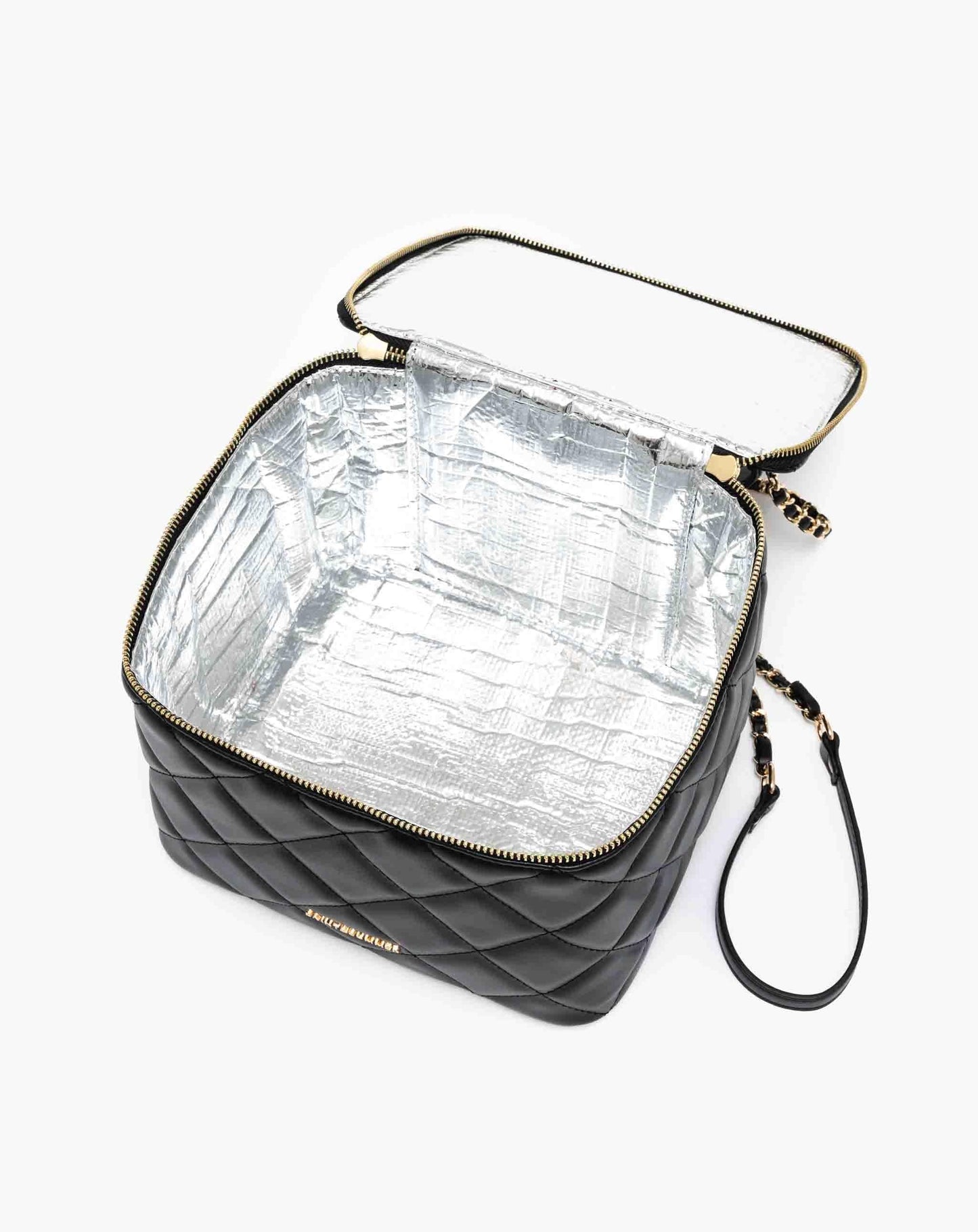 Ladies Quilted Lunch Cooler Bag - Black / One Size - Bags