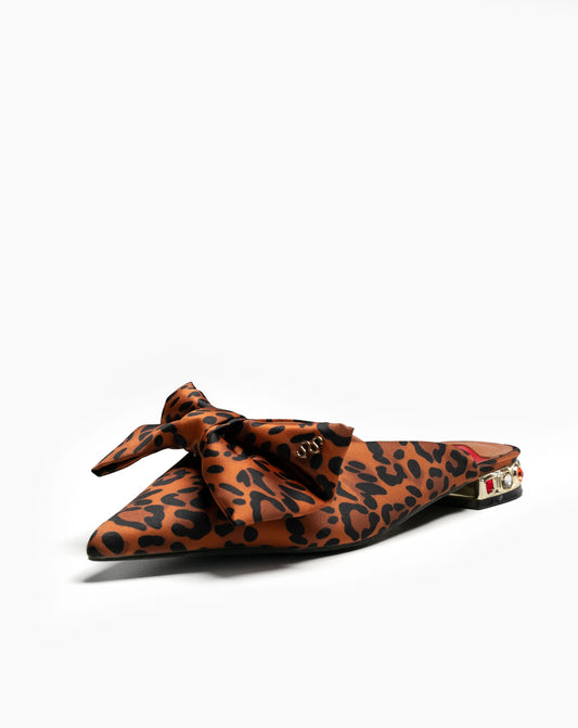 Ladies Kori Bow Mule With Embellished Heels