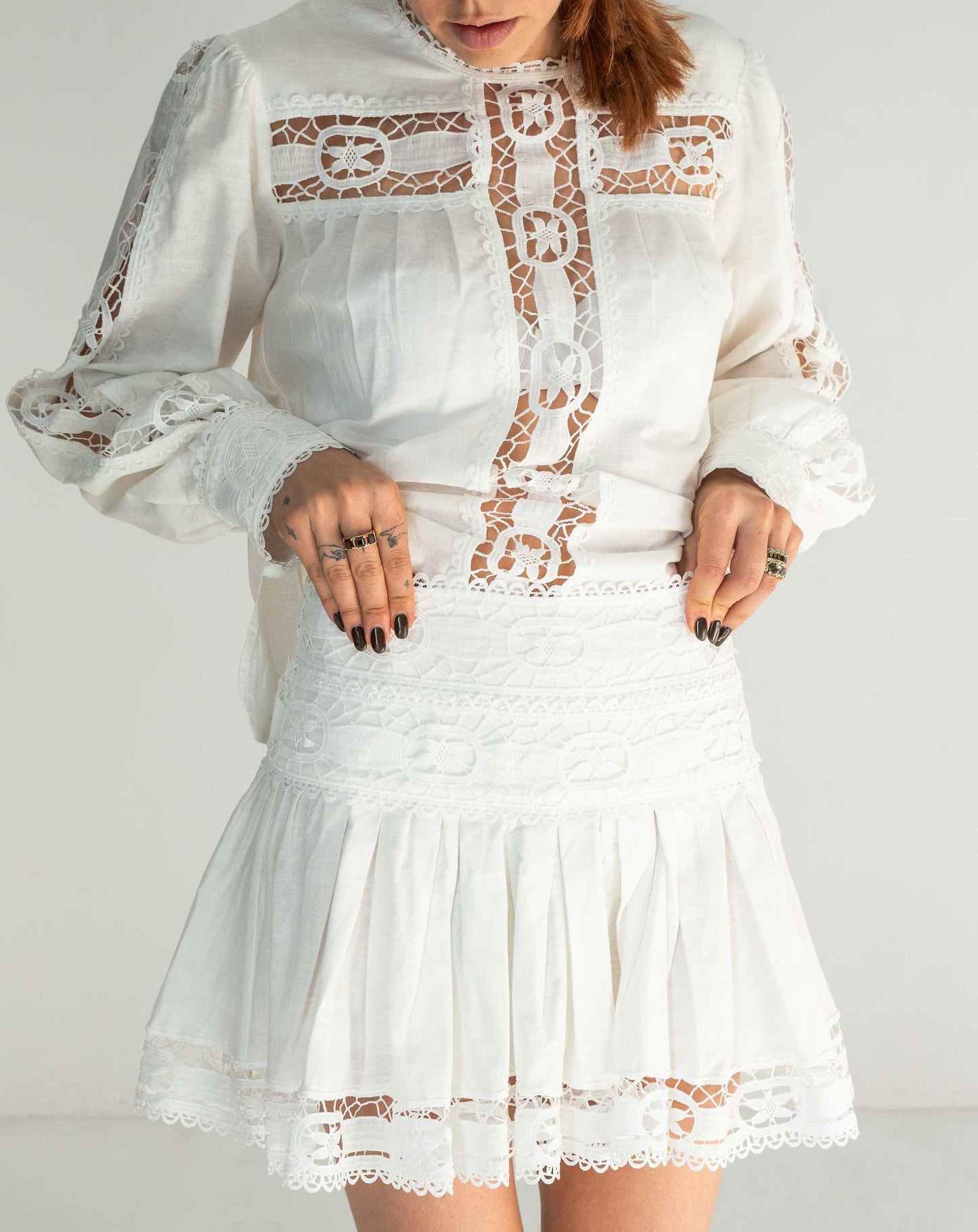 Ladies Serena White Skirt