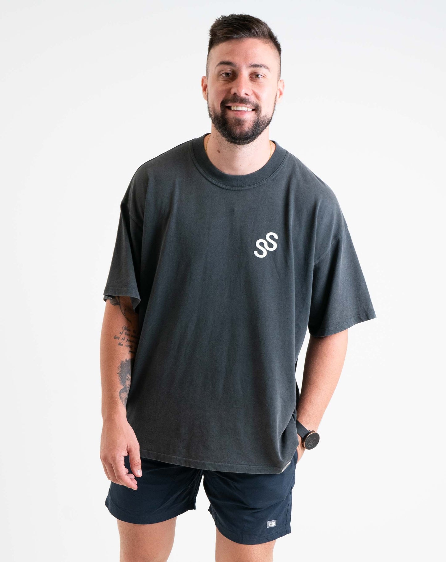 Unisex Big Logo T-Shirt Char - Knit Tops