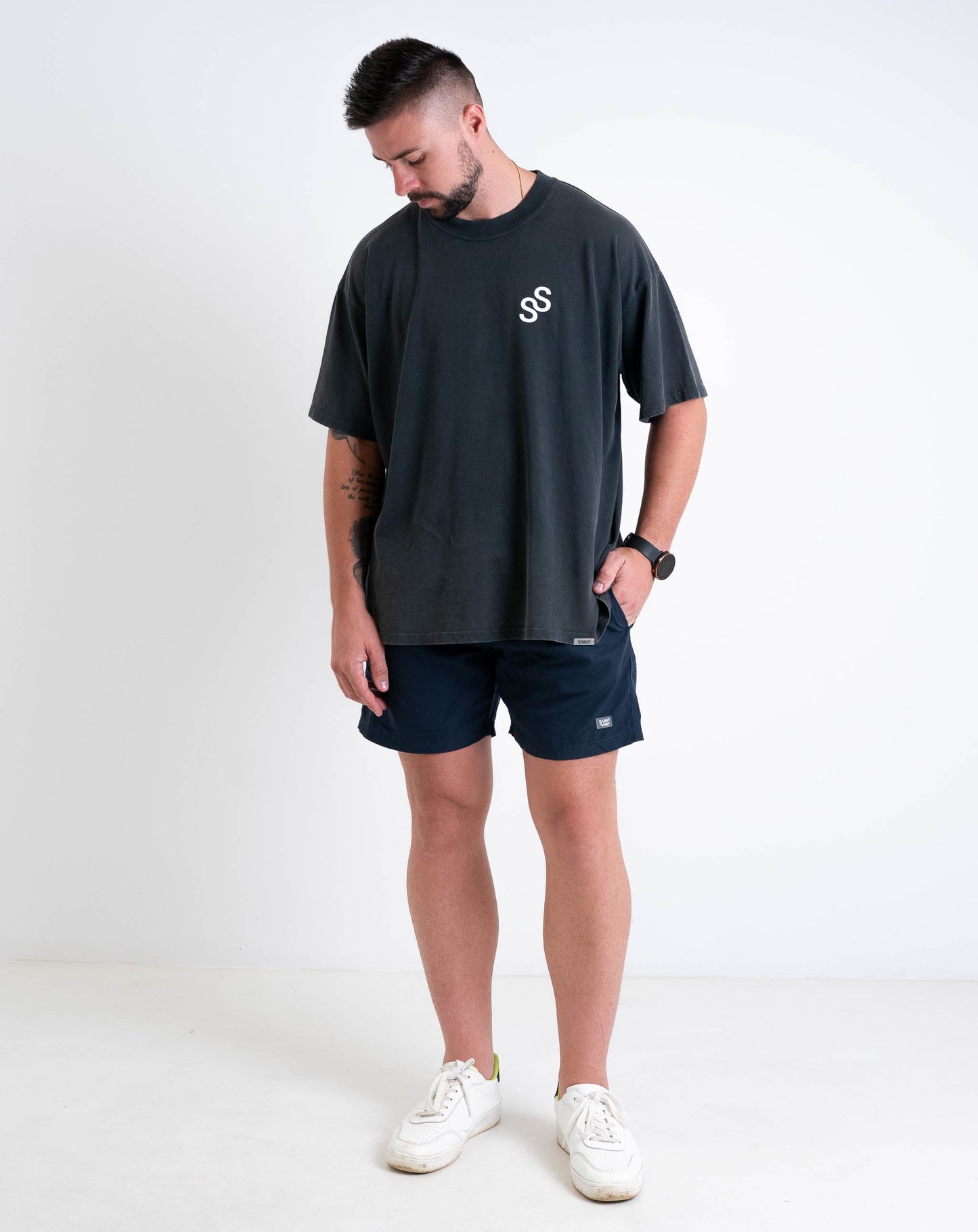 Unisex Big Logo T-Shirt Char - Knit Tops