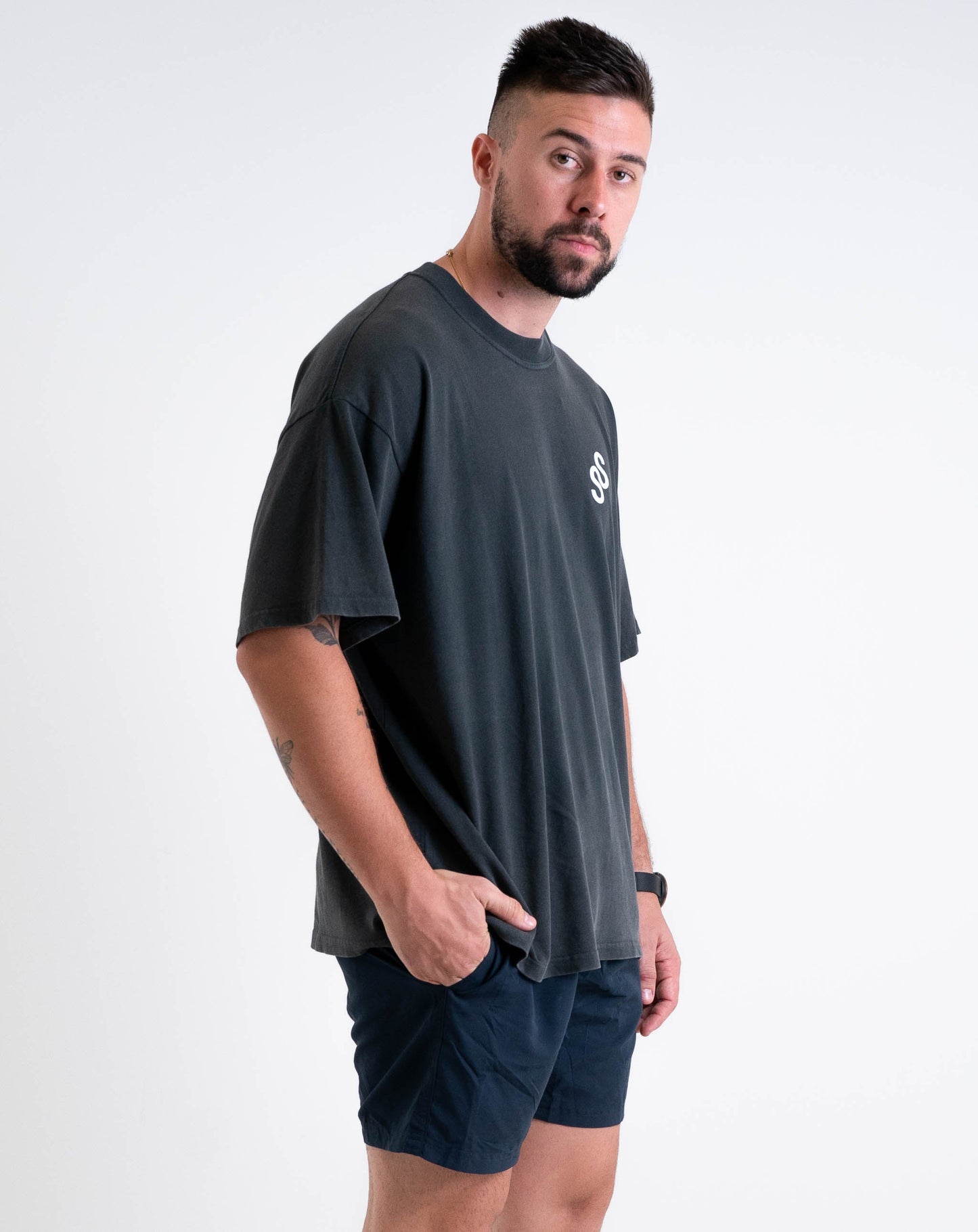 Unisex Big Logo T-Shirt Char - Knit Tops