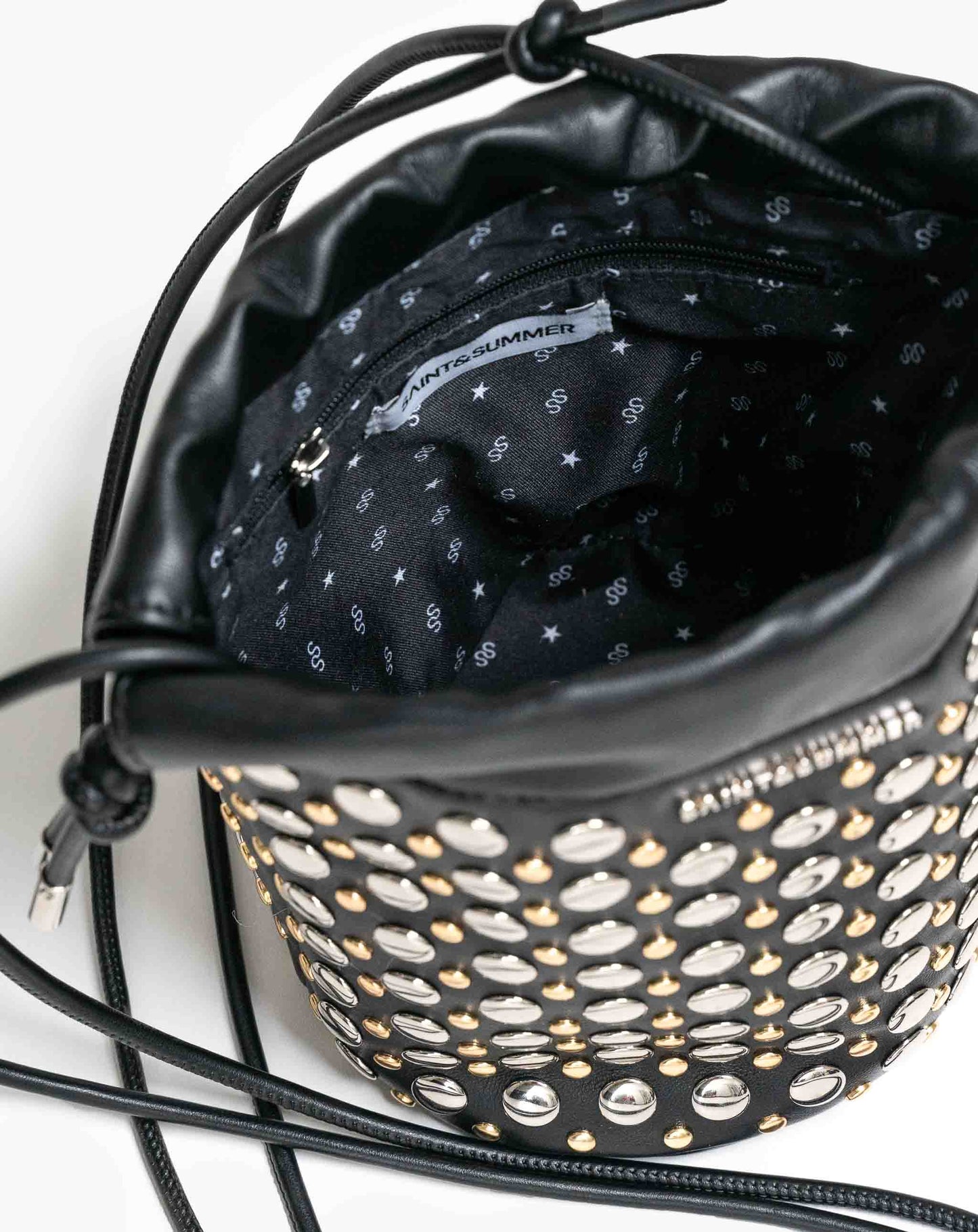 Ladies Aneira Studded Bucket Bag