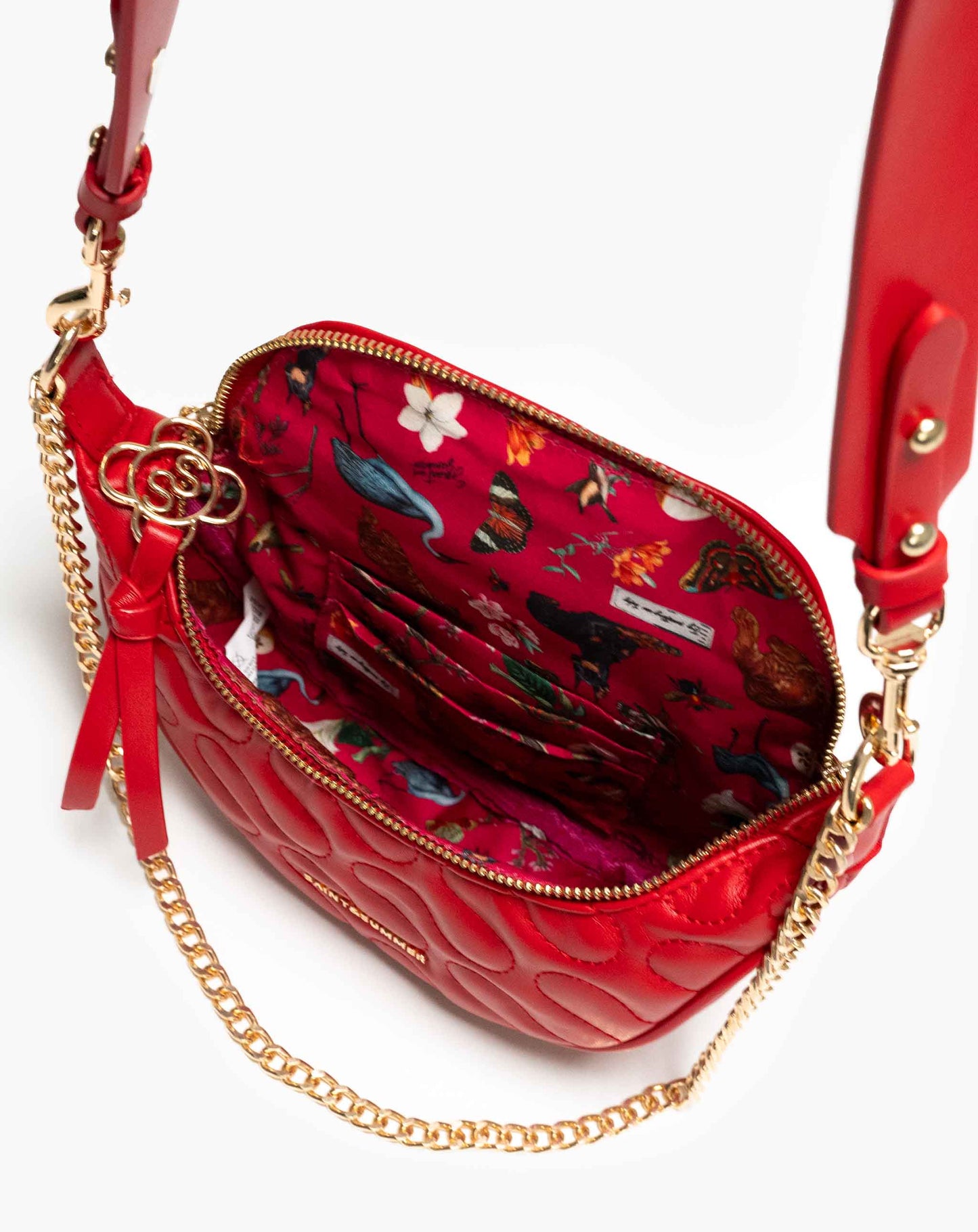 Vagabond Embroidered Bum Bag With Shoulder Chain
