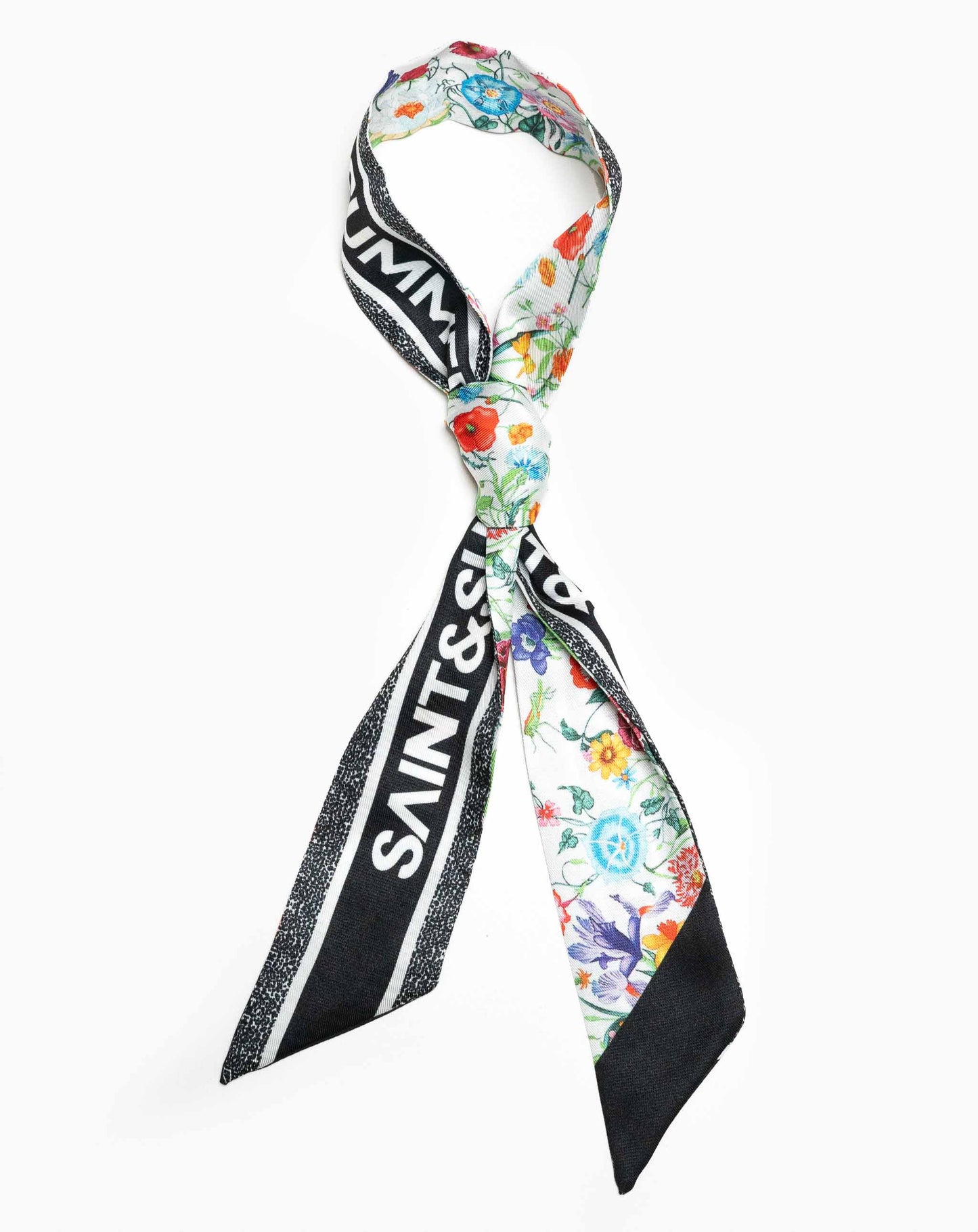 Primavera Twill Floral Scarf with S&S Logo