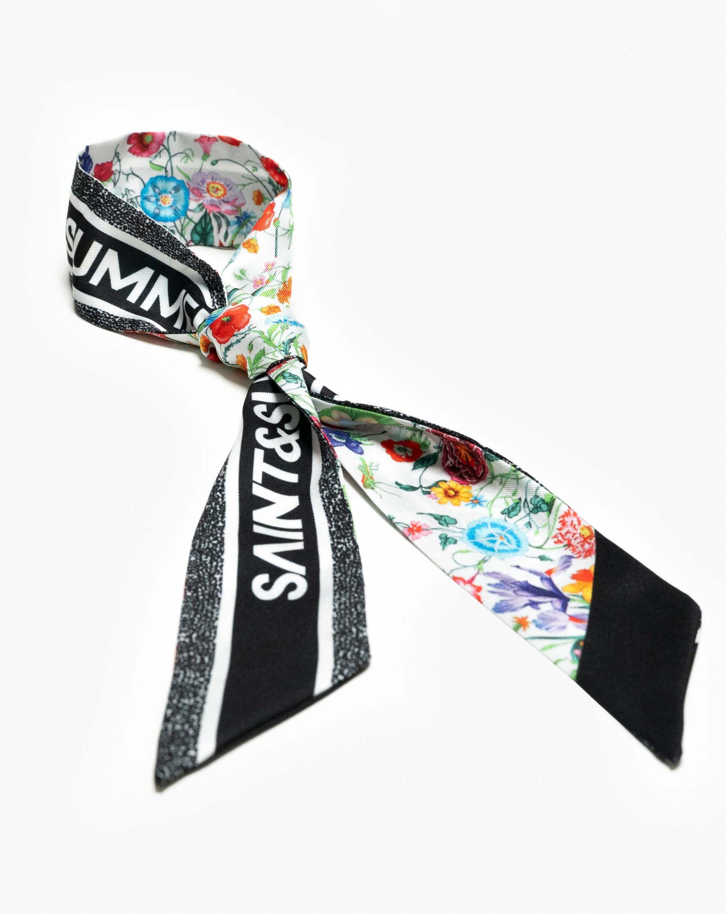 Primavera Twill Floral Scarf with S&S Logo