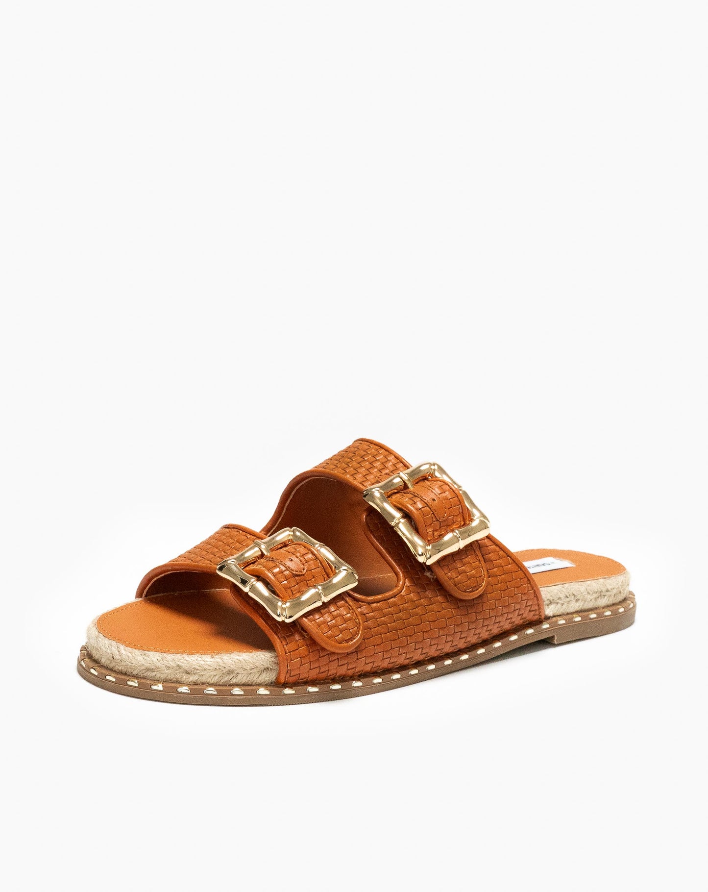Ladies Jewelled Double Buckle Slide Sandal