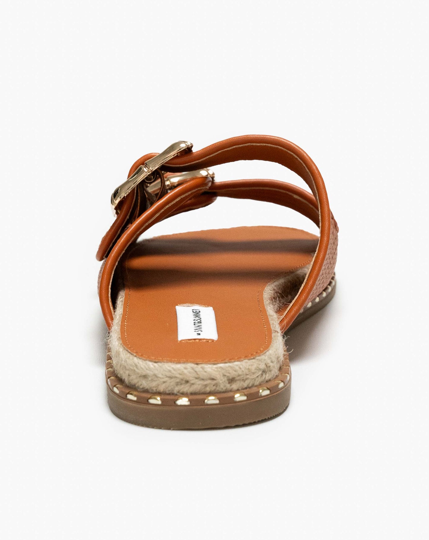 Ladies Jewelled Double Buckle Slide Sandal