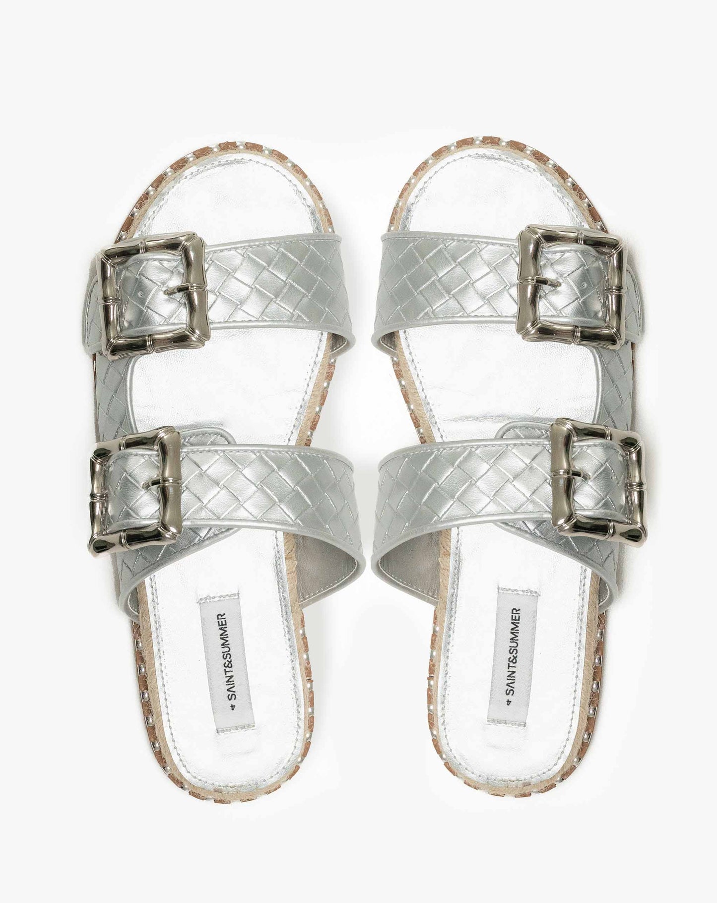 Ladies Clara Buckle Studded Slide Sandal