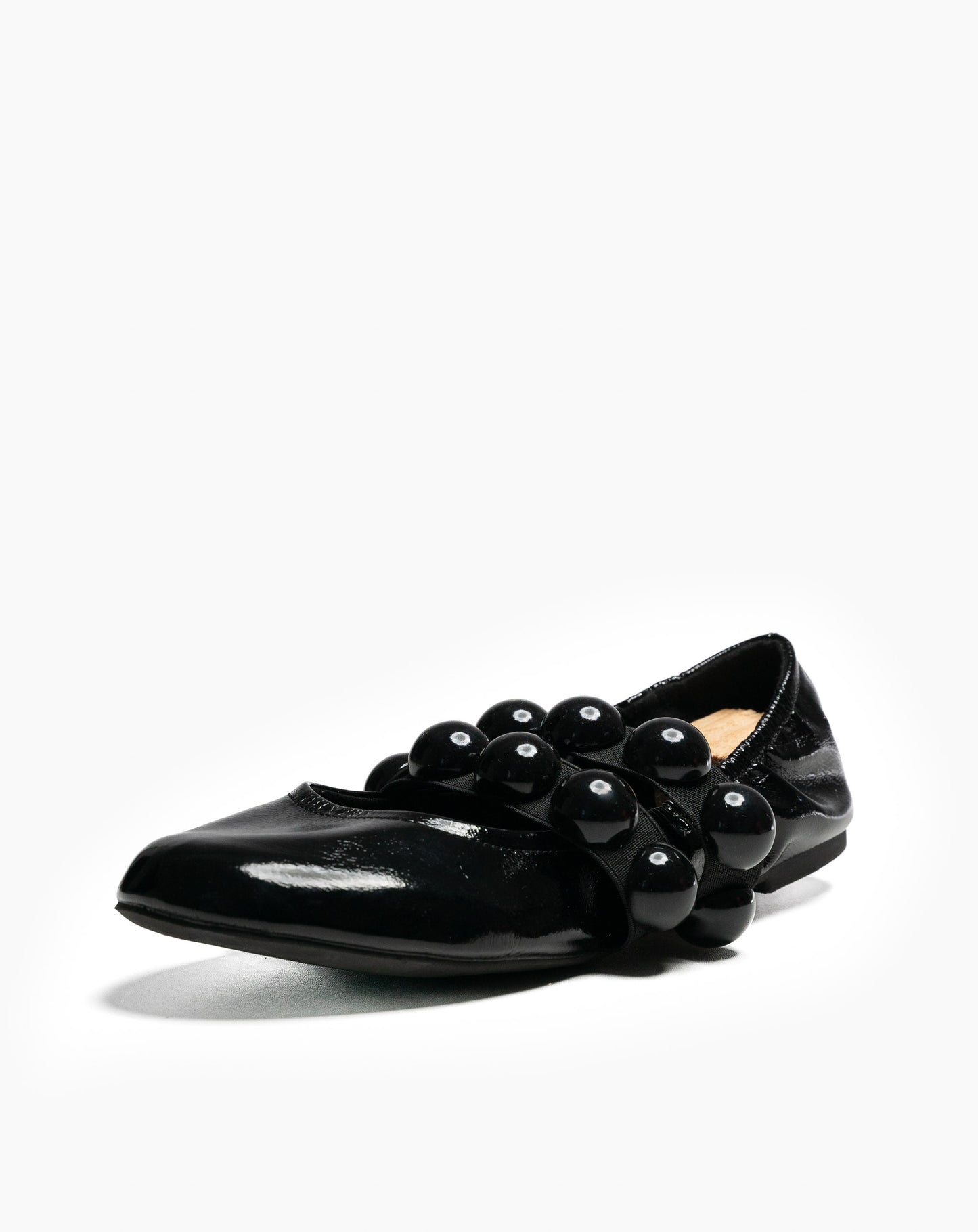 Ladies Sade Black Studded Pump Shoe