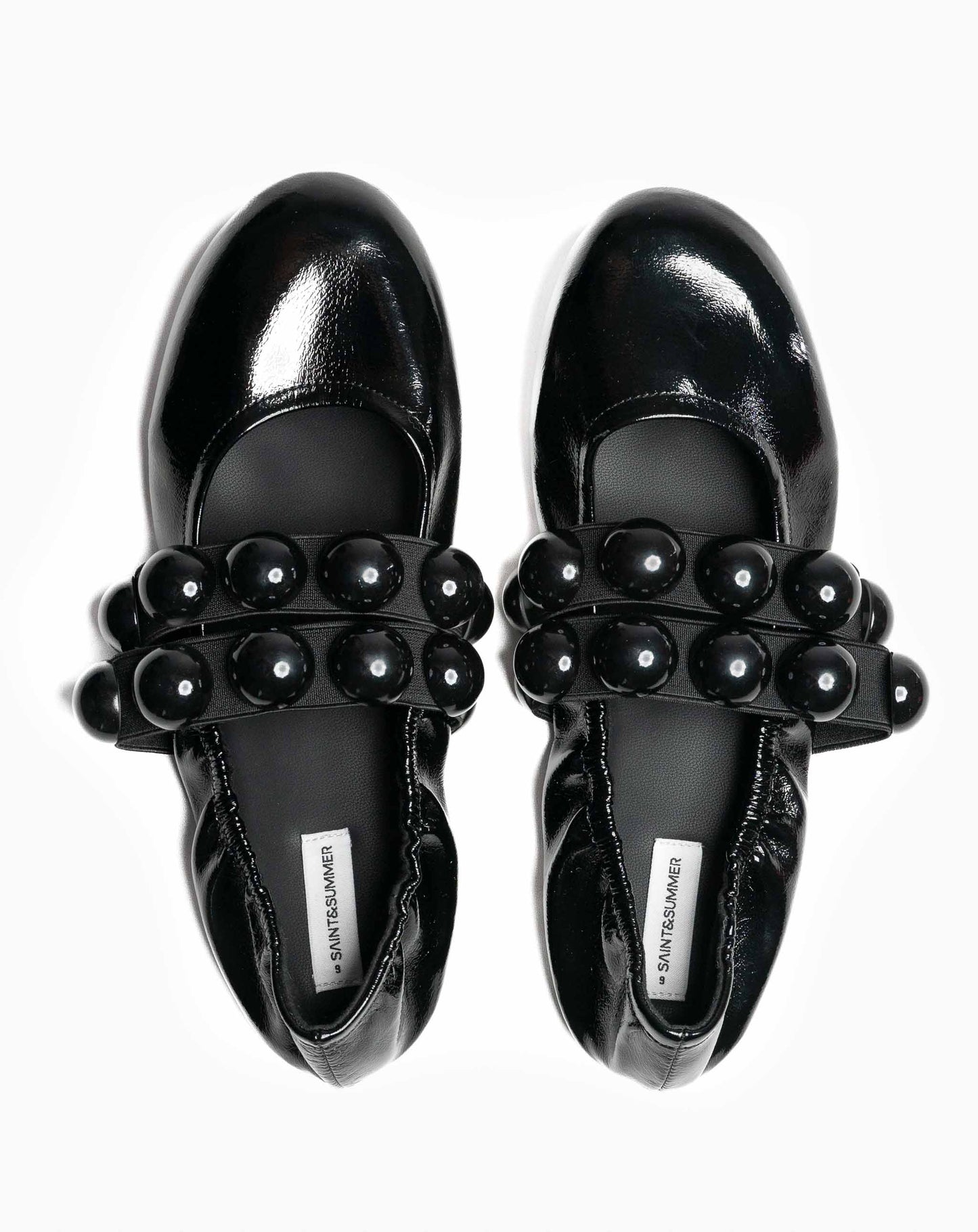 Ladies Sade Black Studded Pump Shoe