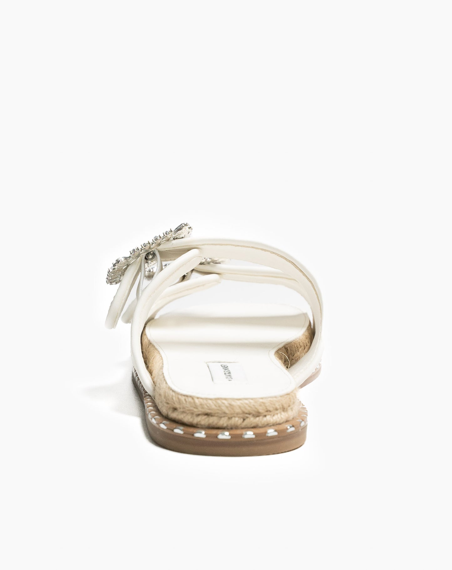 Ladies Jewelled Double Buckle Slide Sandal