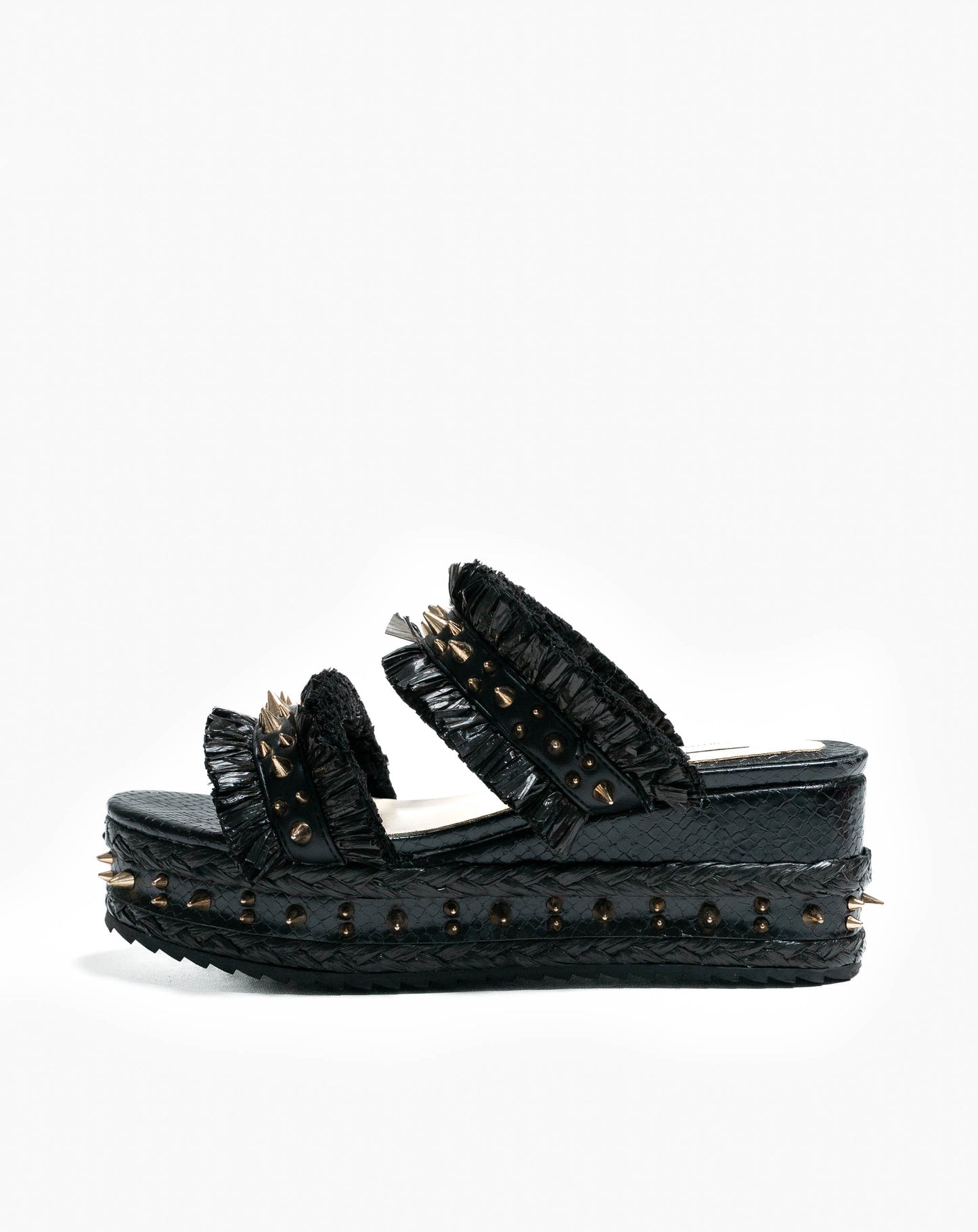Ladies Terra Raffia Wedge Heels