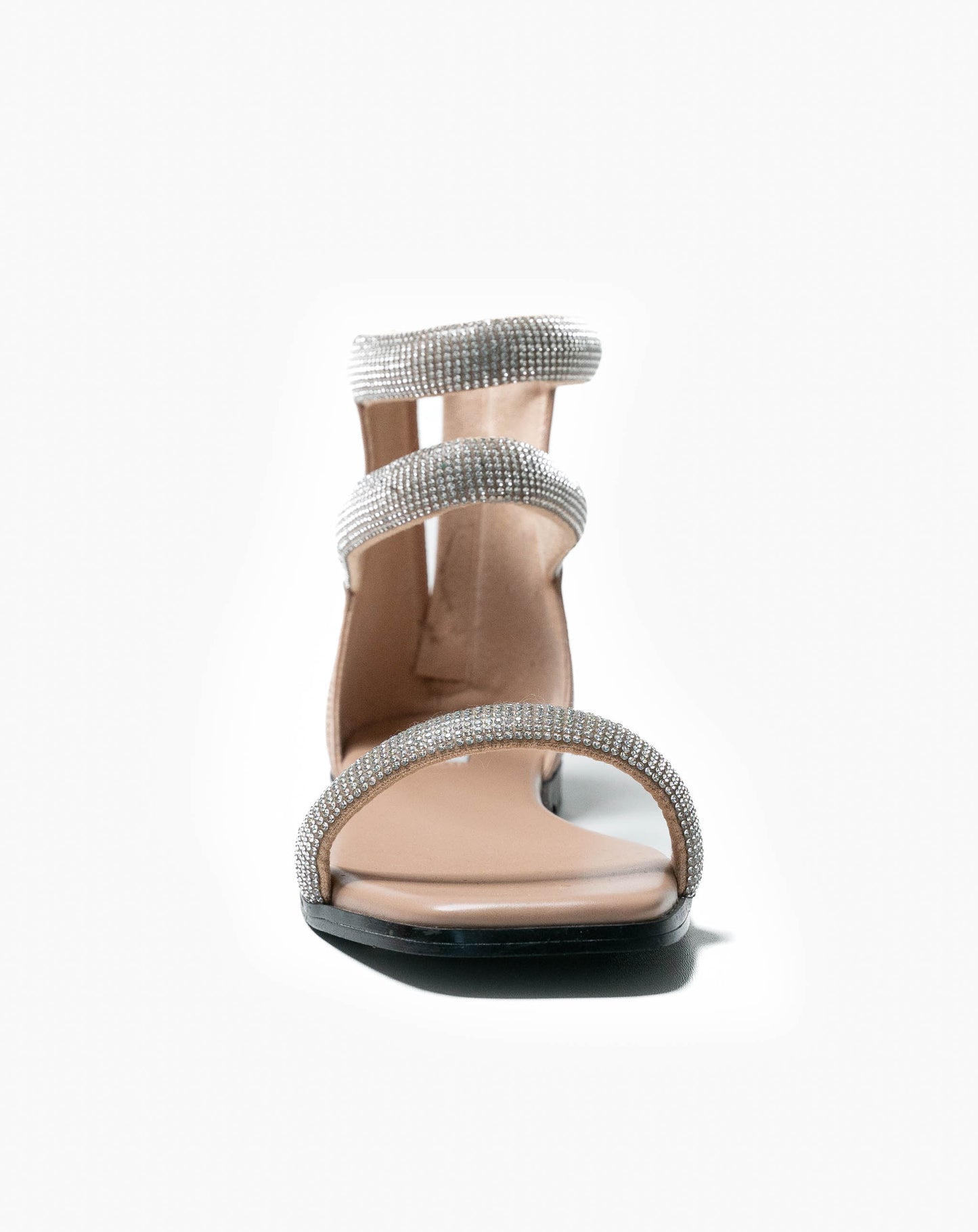 Ladies Cali Nude Bejewelled Ankle Sandal