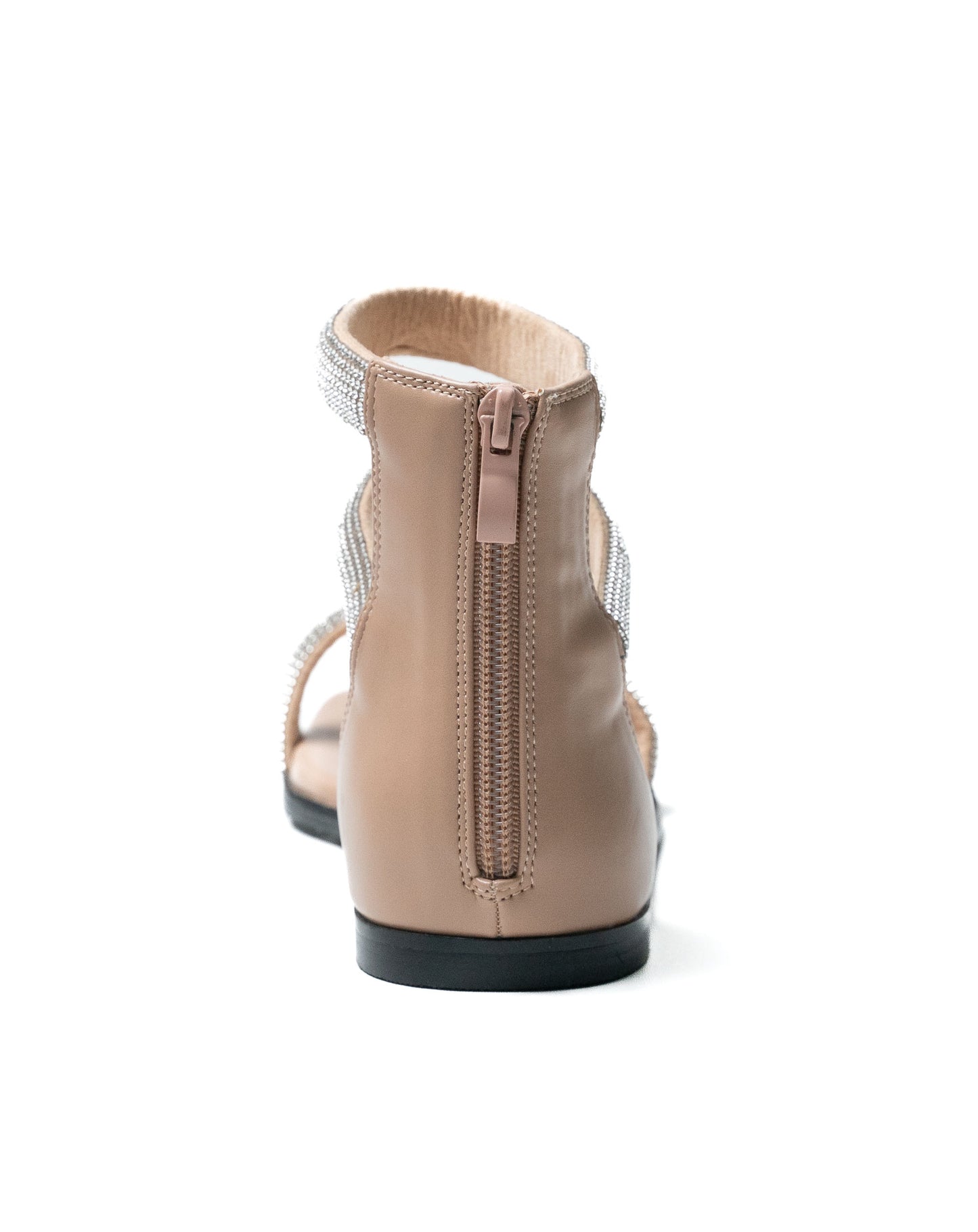 Ladies Cali Nude Bejewelled Ankle Sandal