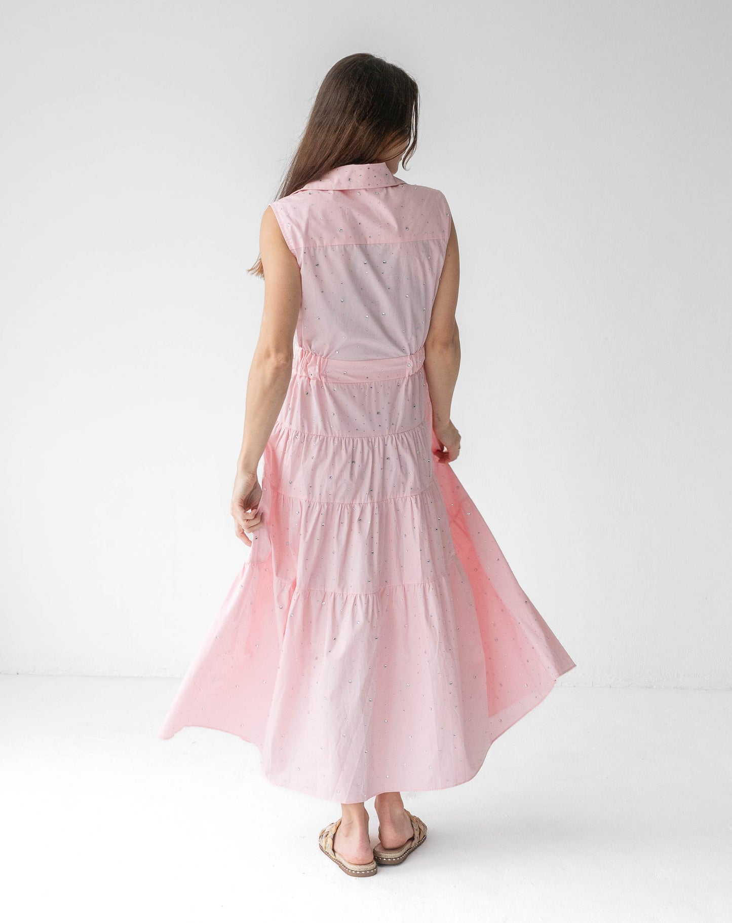 Ladies Celestina Pink Maxi Dress