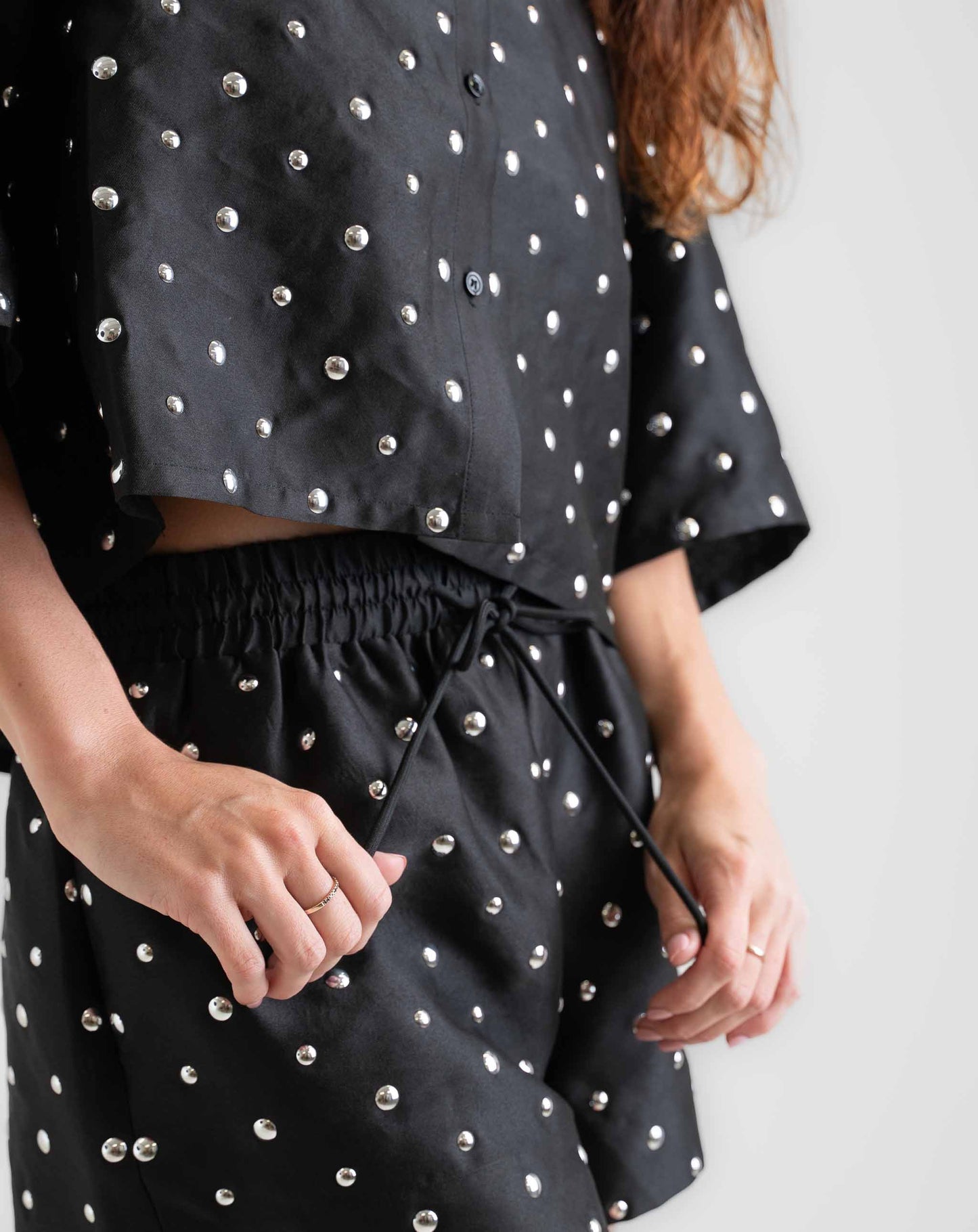 Ladies Noir Drawstring Short - Shorts