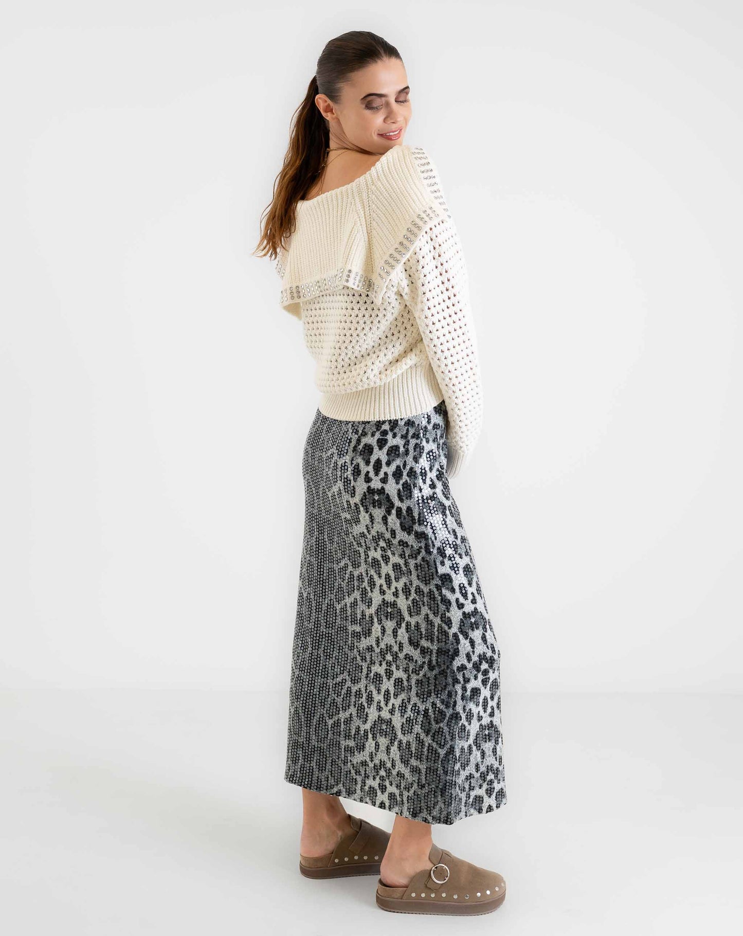 Ladies Moonlit Leopard Print Skirt - Skirts
