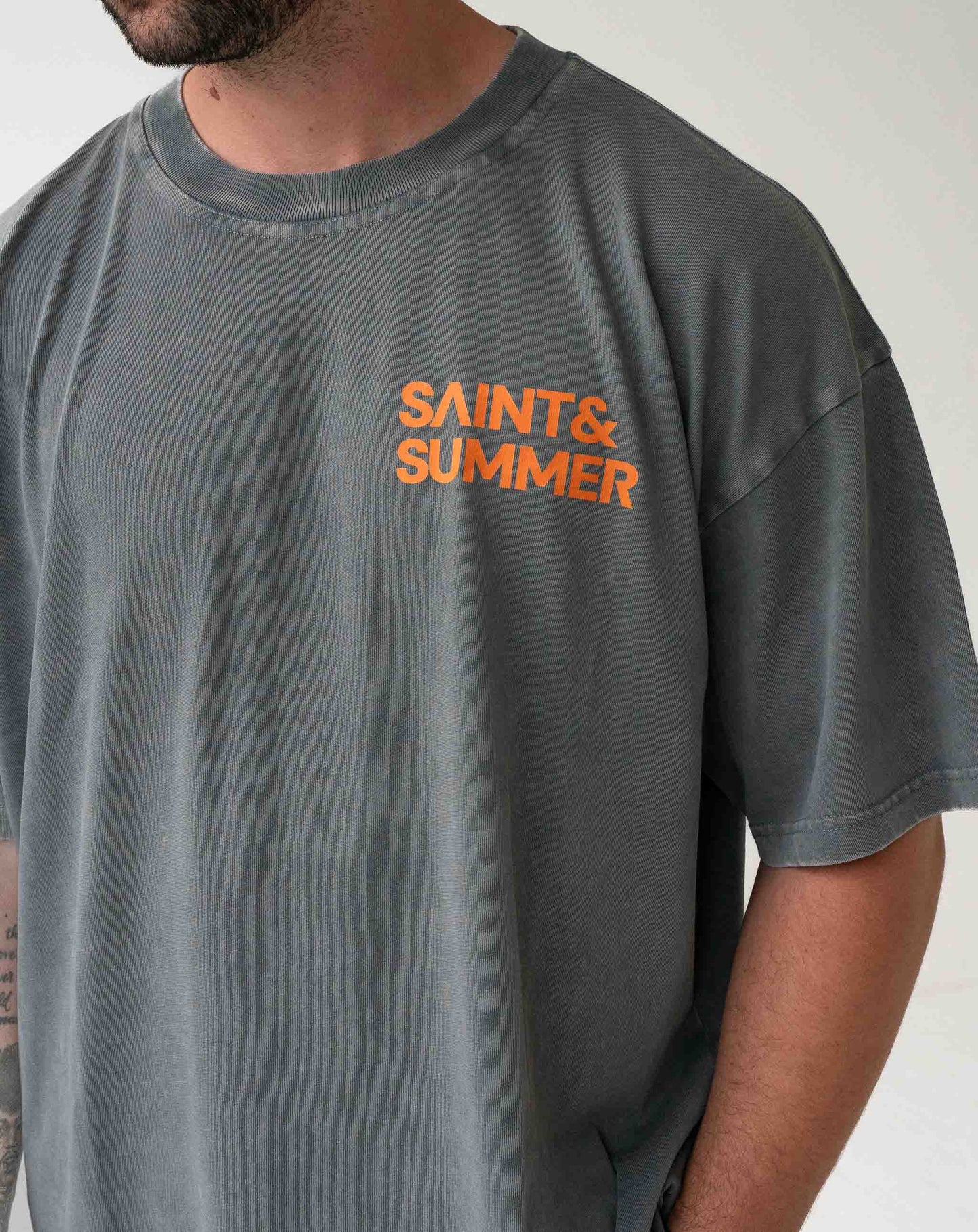 Unisex T-Shirt Char with Orange Logo