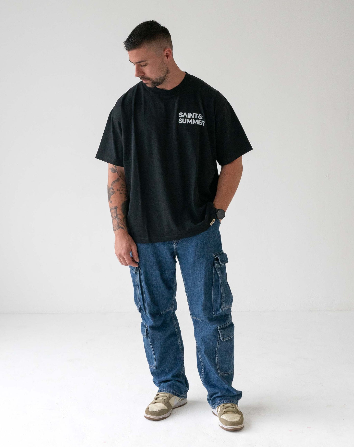 Unisex T-Shirt Black with White Logo