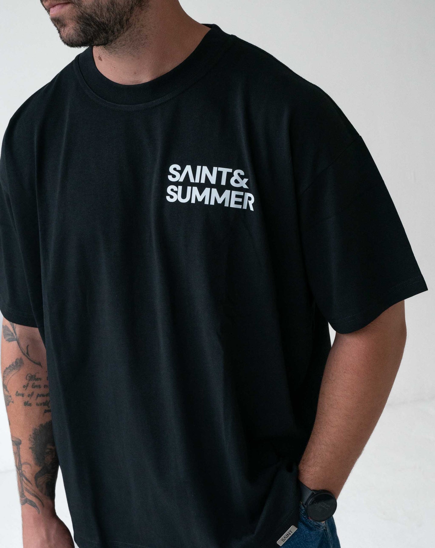 Unisex T-Shirt Black with White Logo