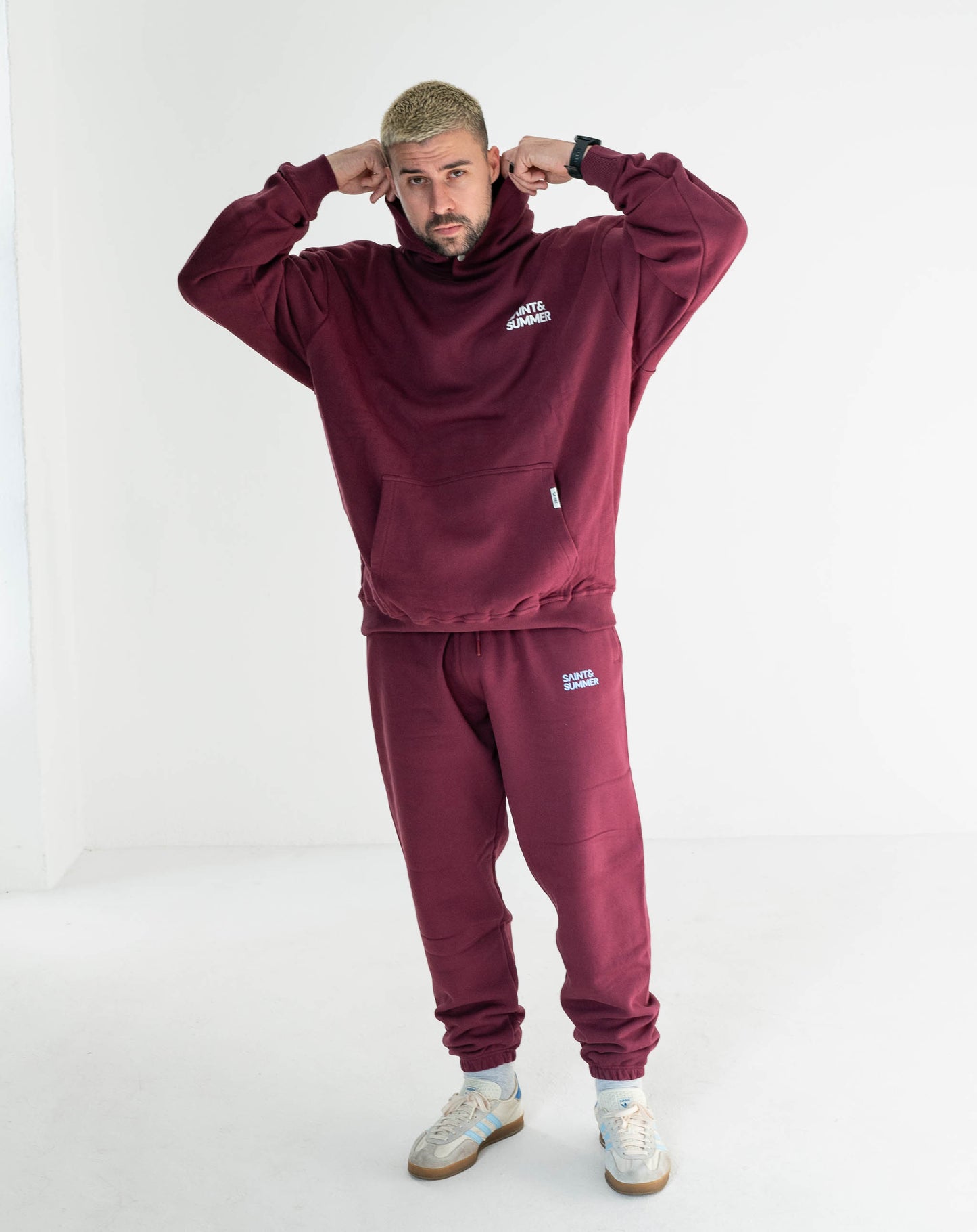 Unisex Burgundy Classic Fleece Hoodie