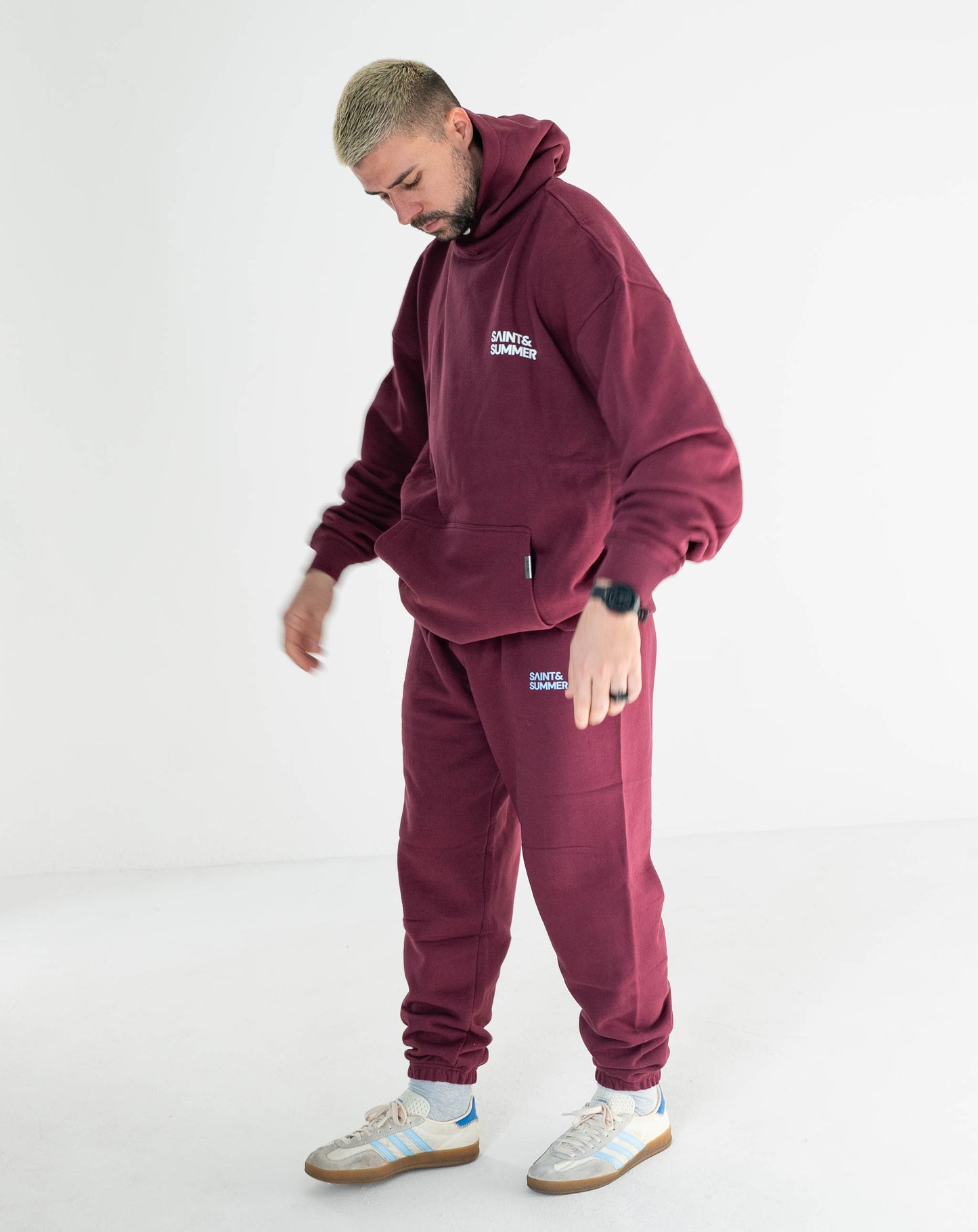 Unisex Burgundy Classic Fleece Hoodie