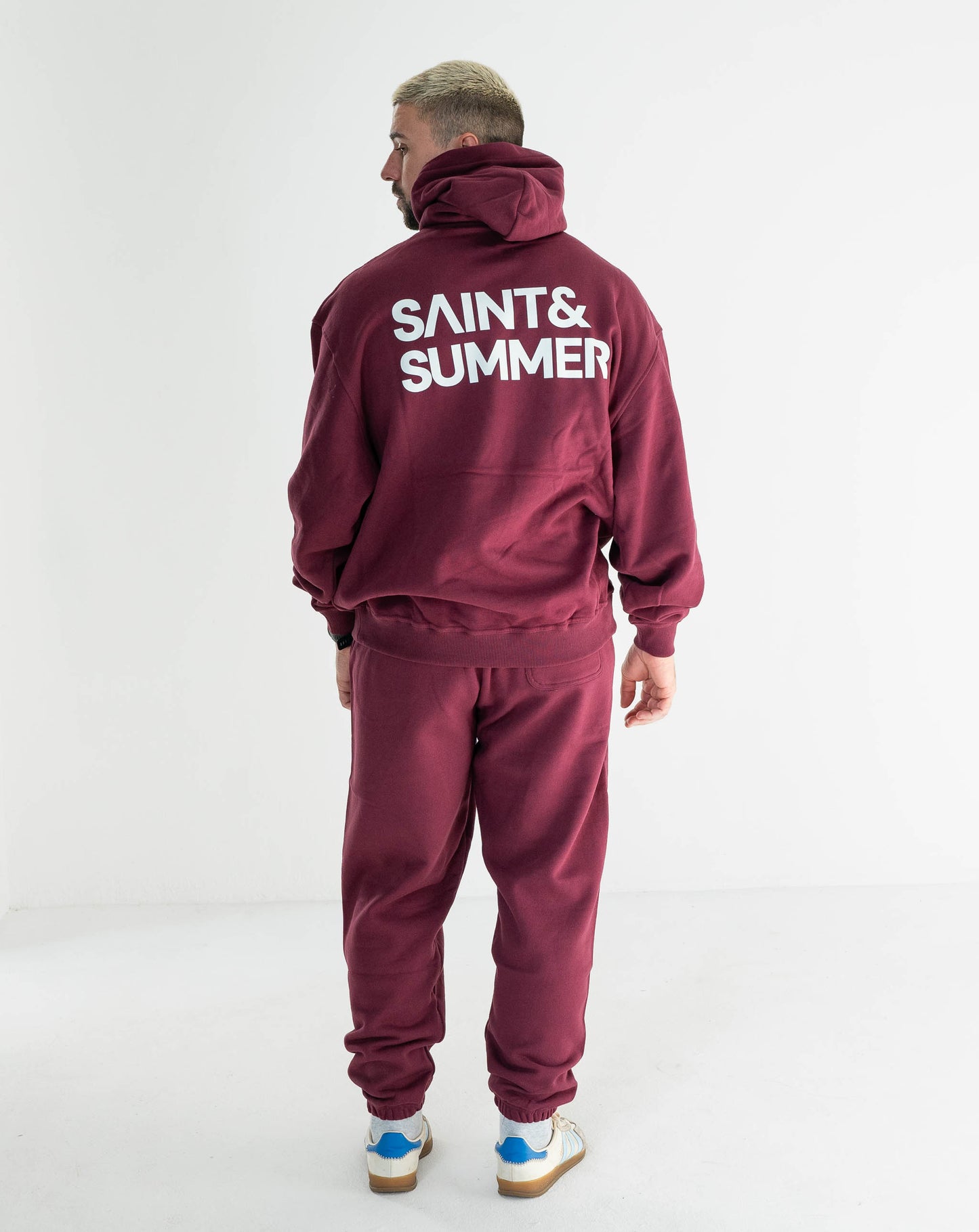 Unisex Burgundy Classic Fleece Hoodie