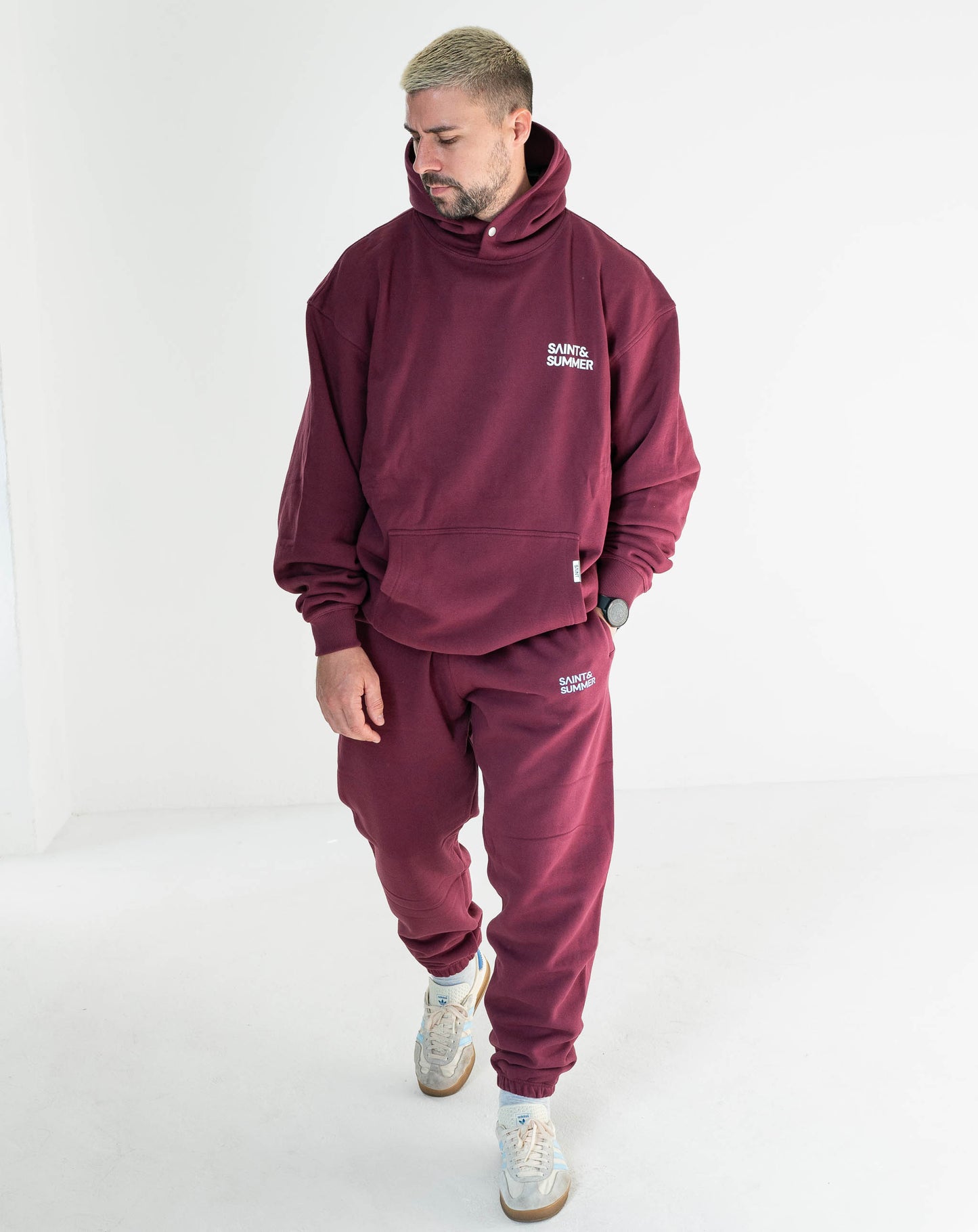 Unisex Burgundy Classic Fleece Hoodie