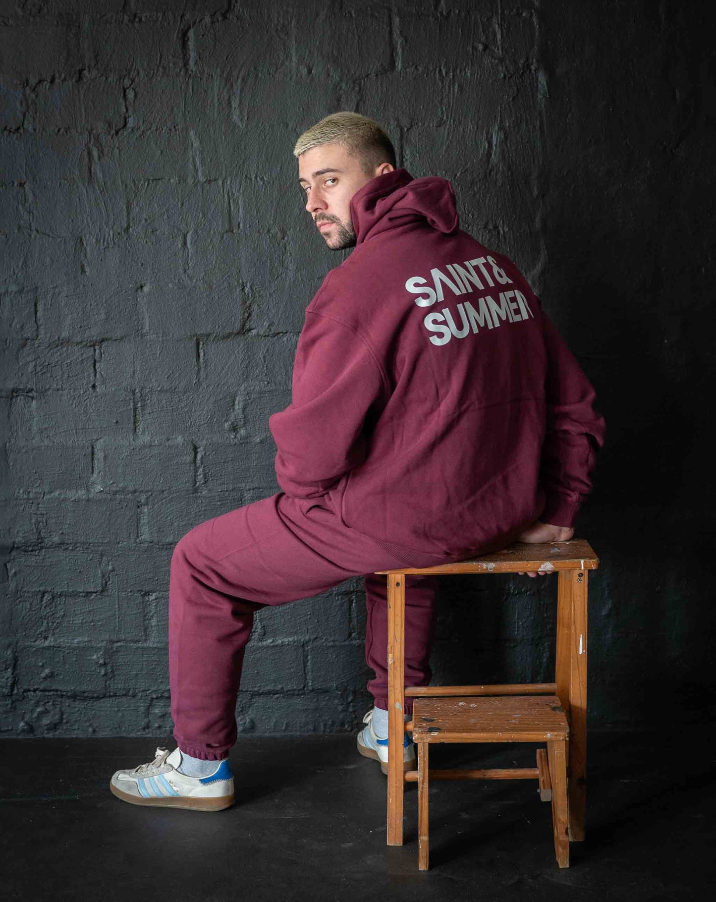 Unisex Burgundy Classic Fleece Hoodie