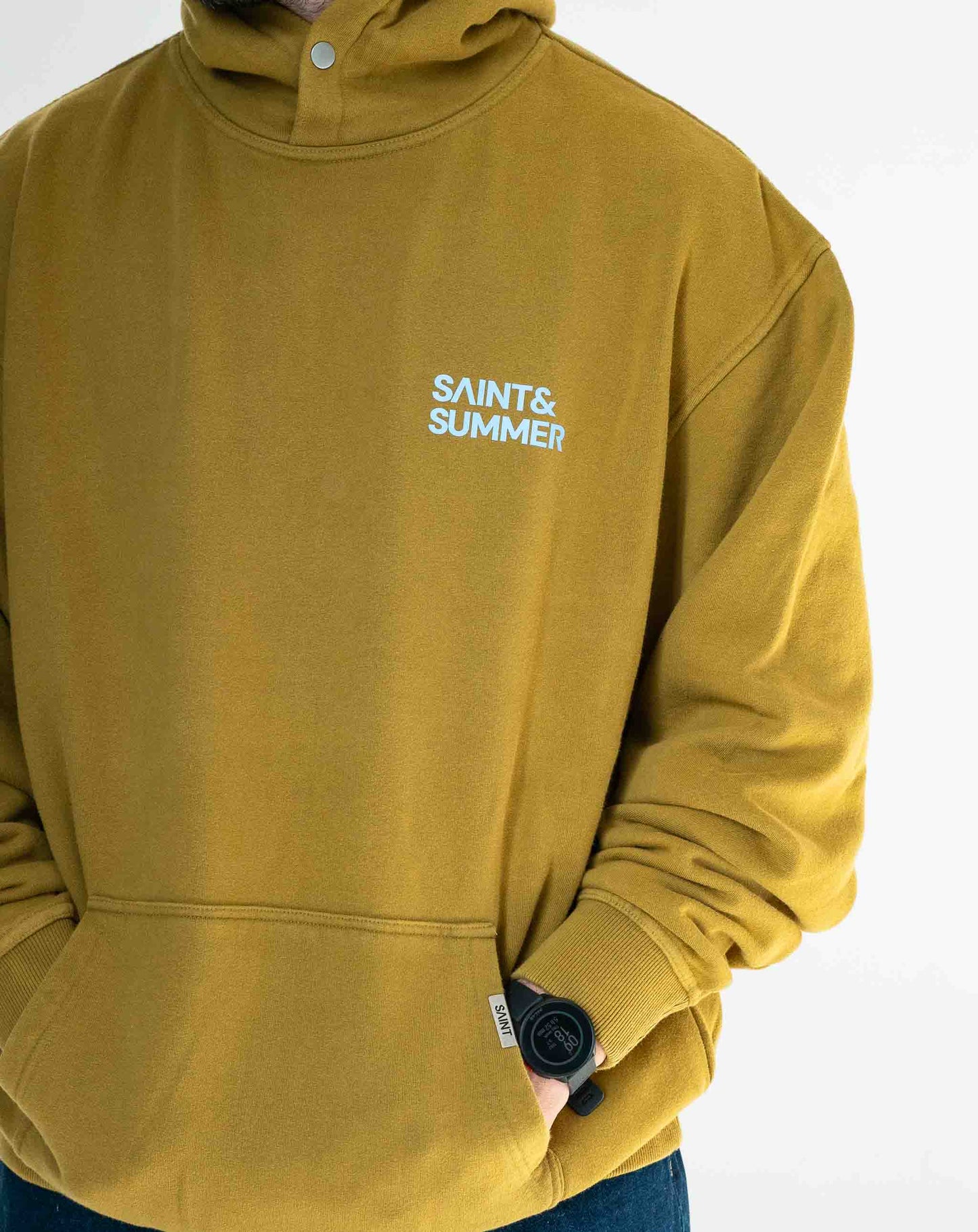 Unisex Acid Yellow Classic Print Fleece Hoodie