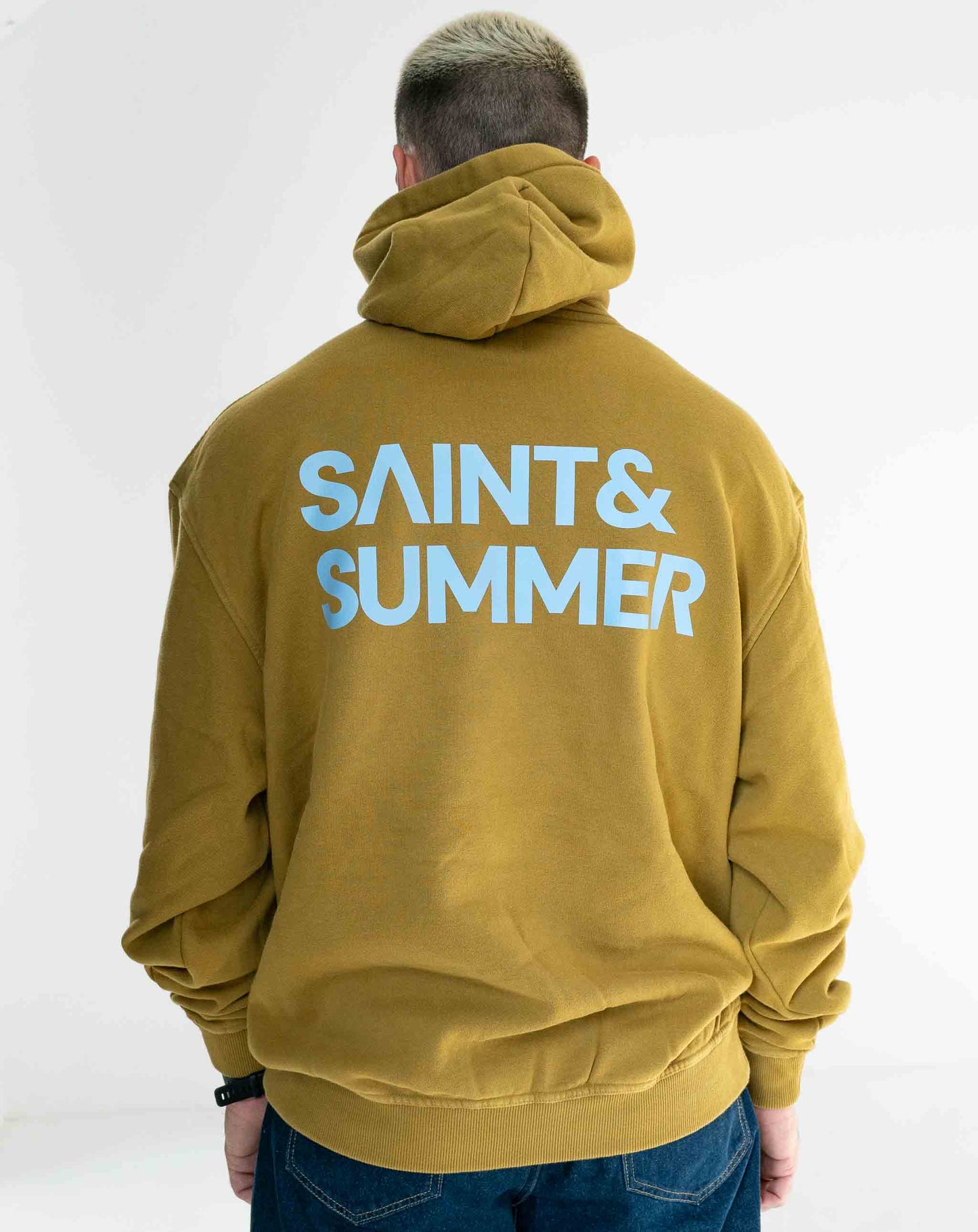 Unisex Acid Yellow Classic Print Fleece Hoodie