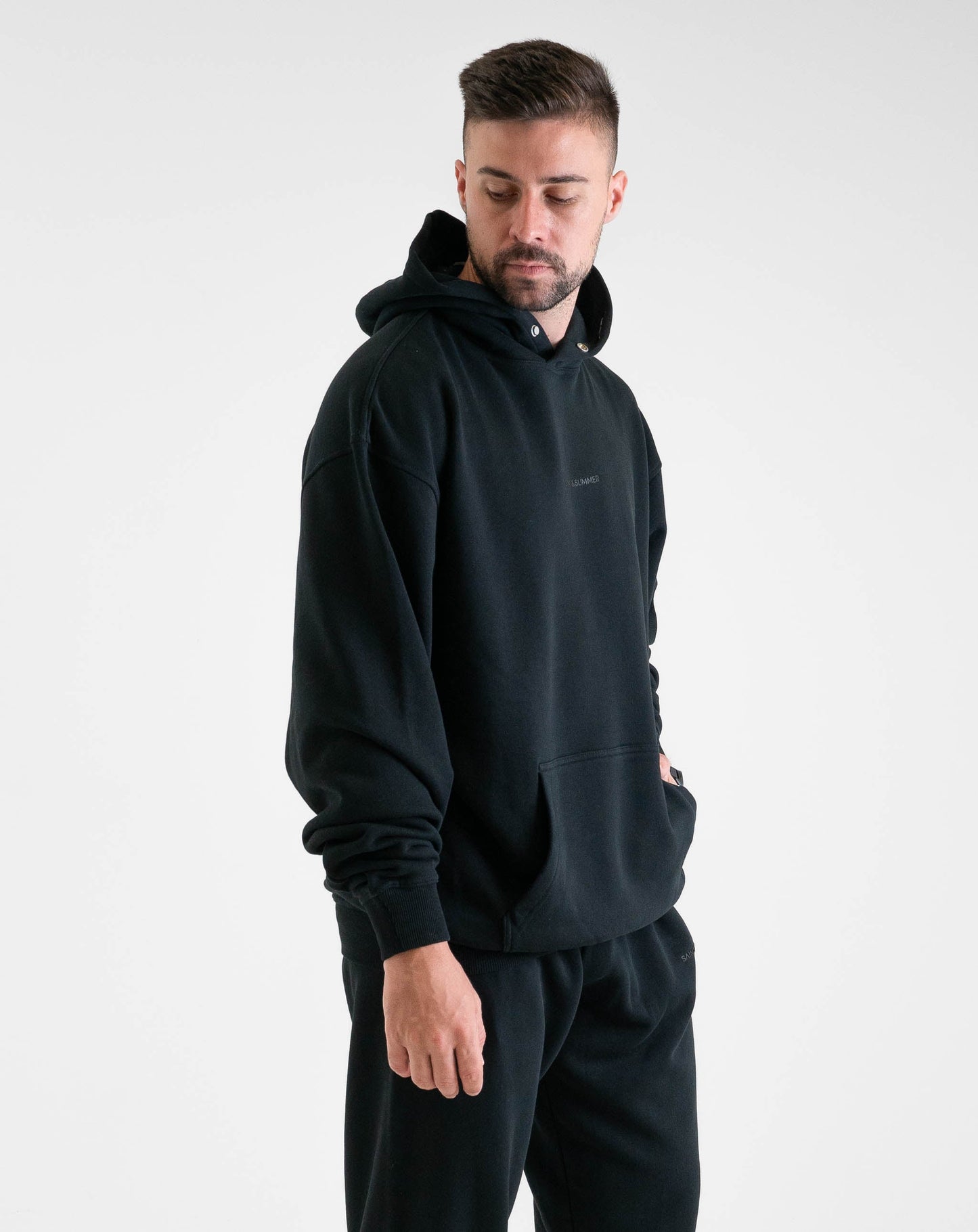 Unisex Basic Hoody - Black - Knitwear