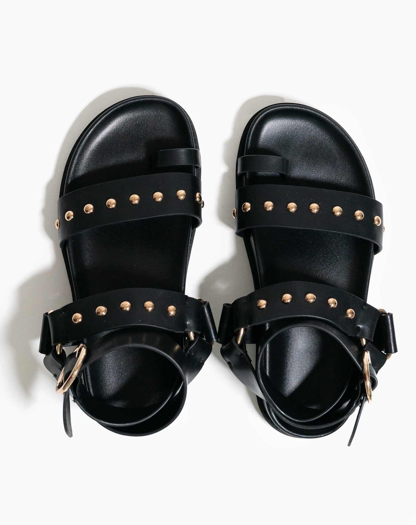 Ladies Flavia Leather Ankle Wrap Sandal - Flats