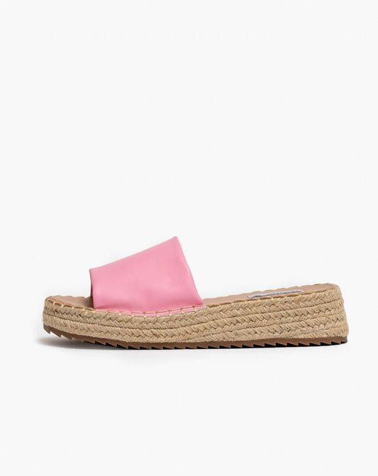 Sail Espadrille Slides - Pink / 3 Flats