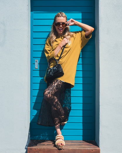 Spalla Black Biker Top Handle Crossbody