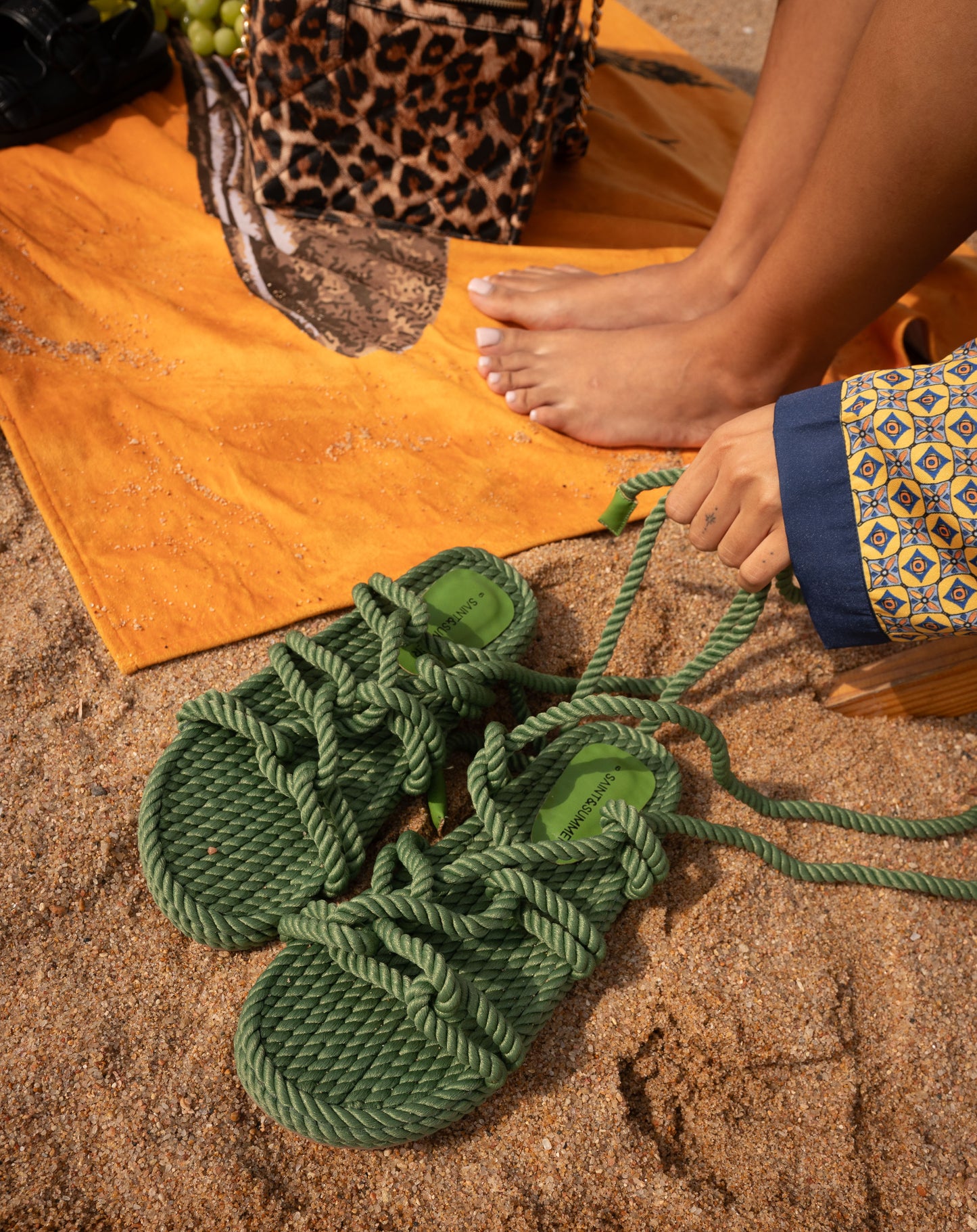 Ladies Ventura Rope Lace Up Sandal