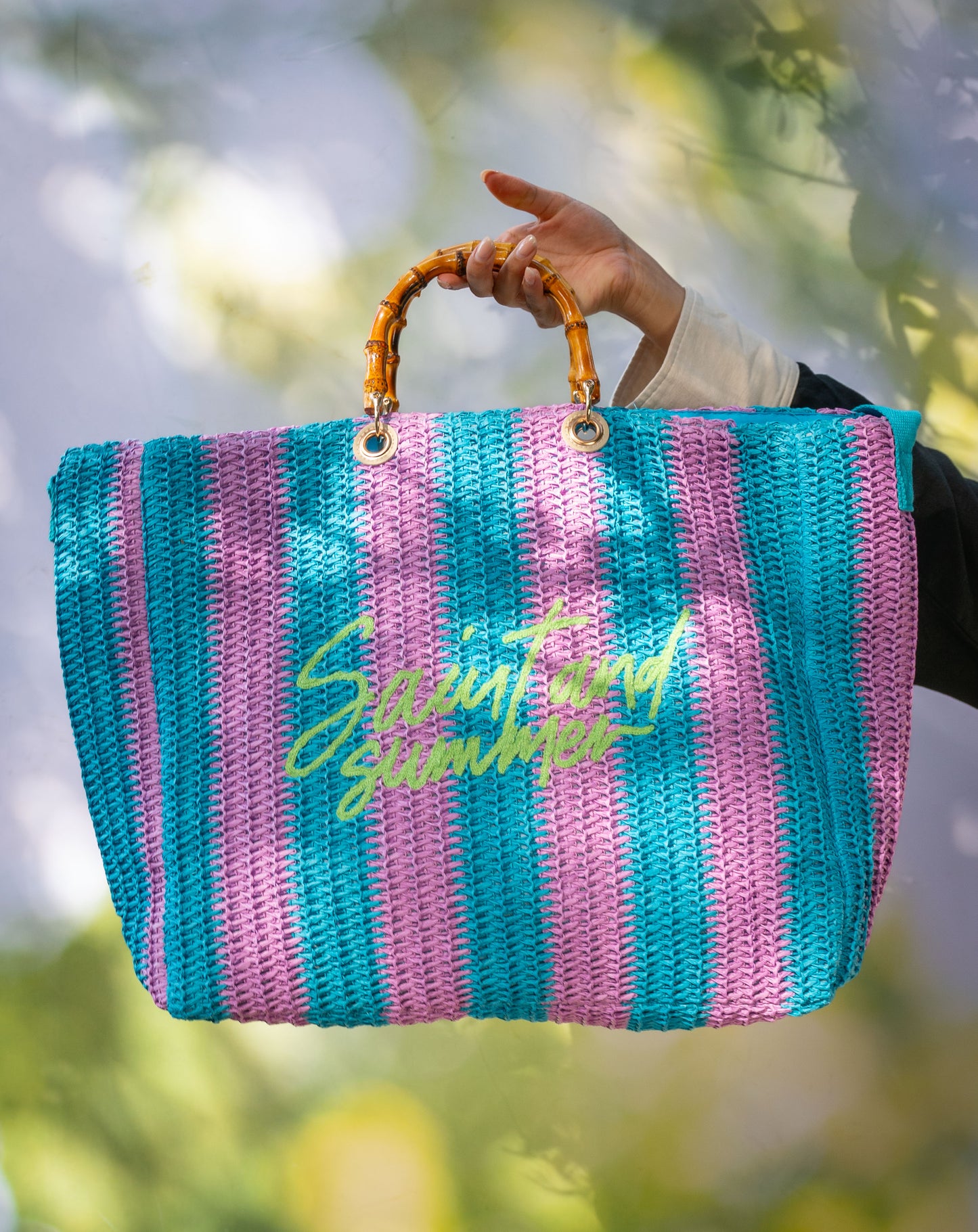 Ladies Jua 2 Tone Basket Bag