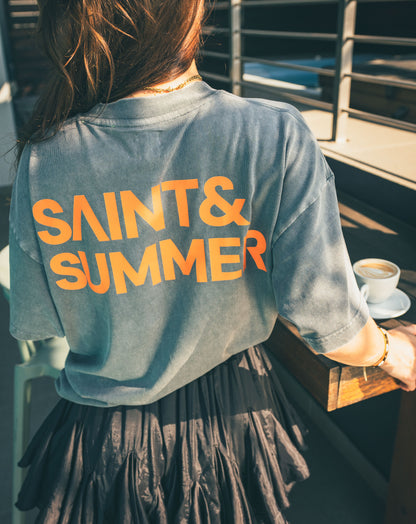 Unisex T-Shirt Char with Orange Logo