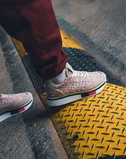 Ladies Asante Tweed Glitter Sneaker