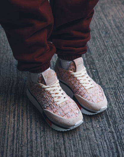 Ladies Asante Tweed Glitter Sneaker