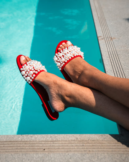 Ladies Holly Pearl Slide Sandal