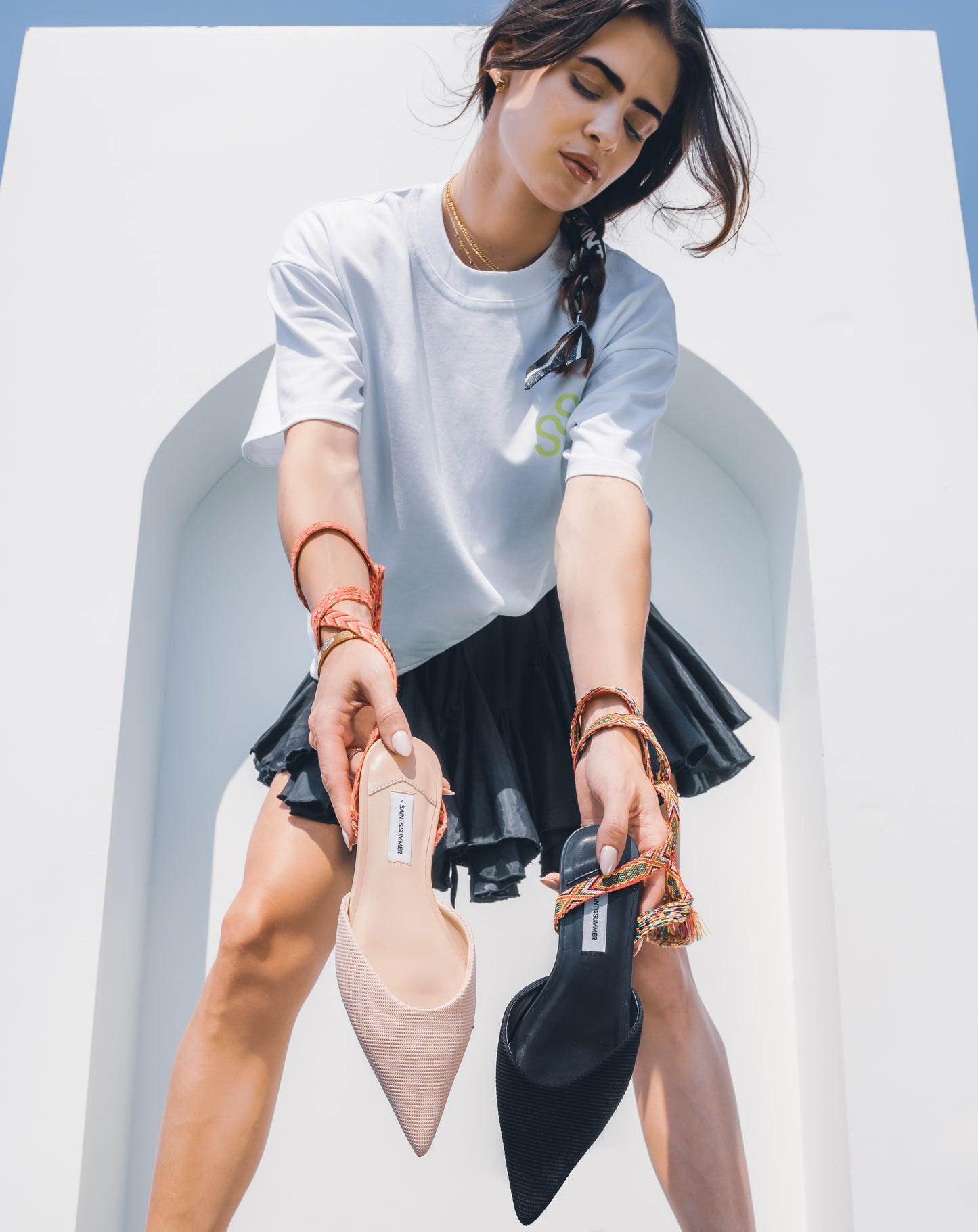 Zari Friendship Tie Mule Sandal