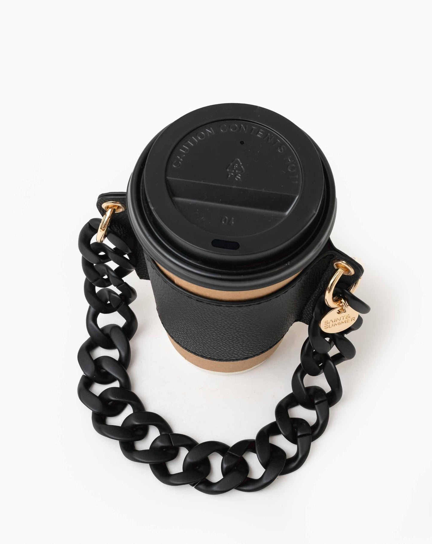 Ladies Chain Coffee Carrier - Black - Novelty